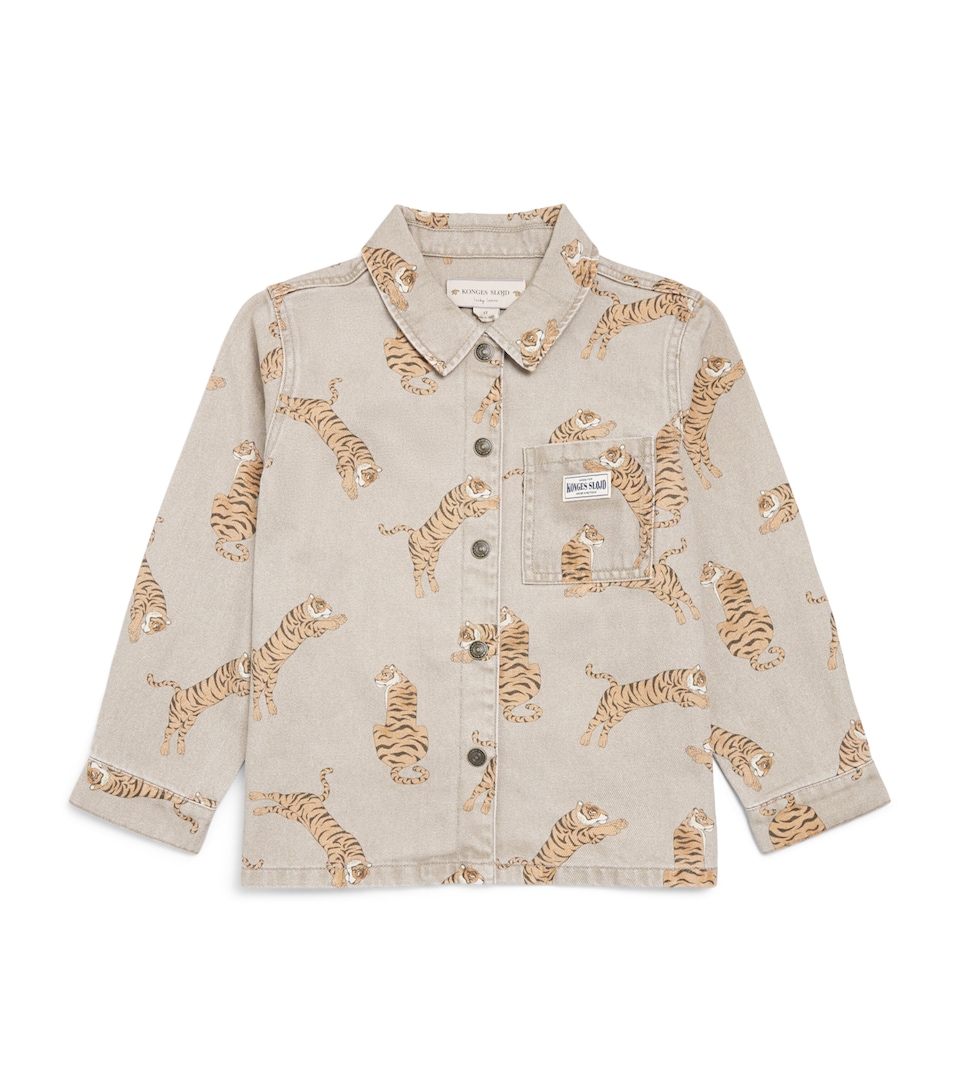 KONGES SLOJD Tiger Magot Denim Shirt (9 Months-10 Years)