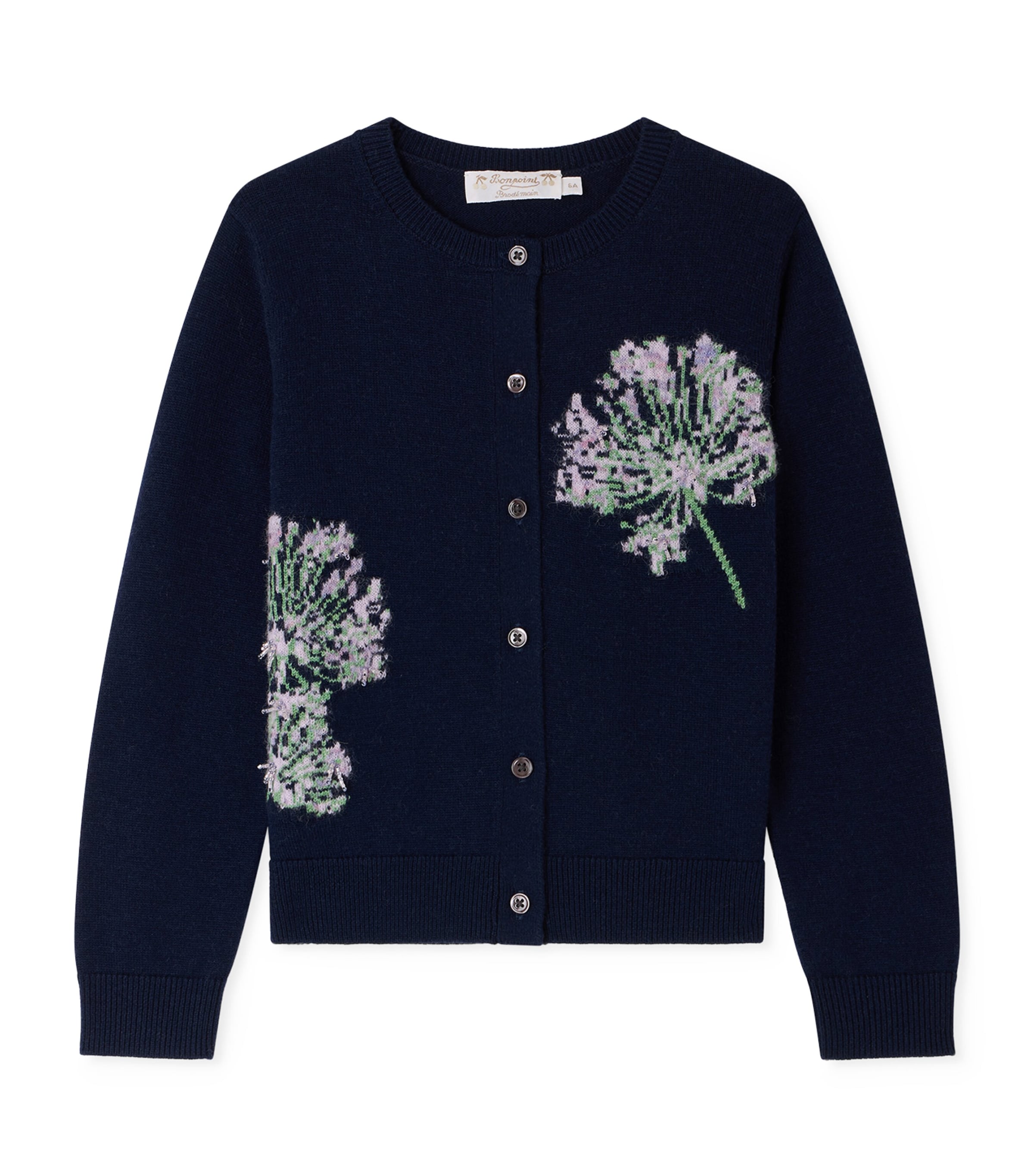 Bonpoint x MoMa Cotton Mibou Cardigan (10-12 Years) Upb Bleu