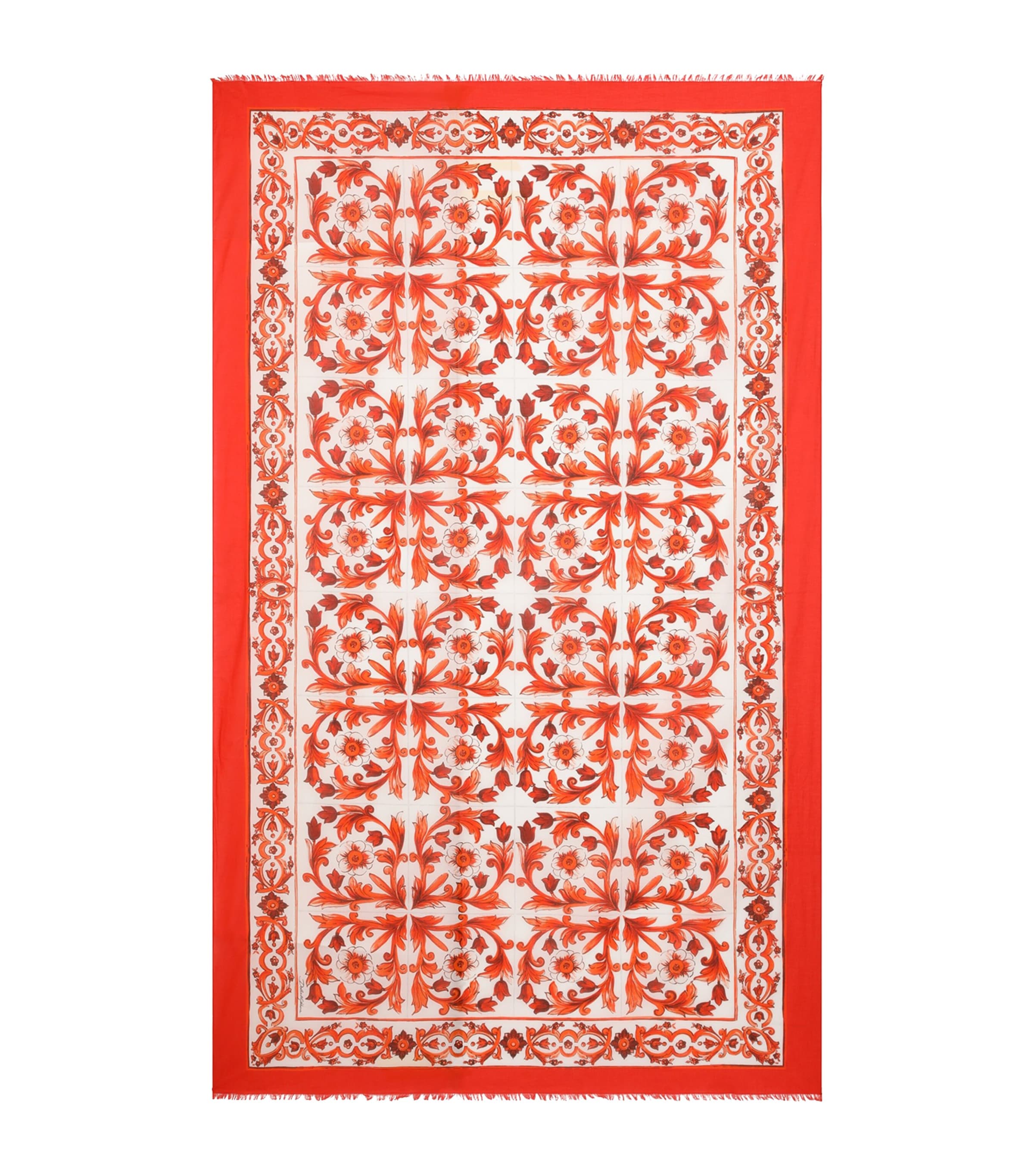 Dolce&Gabbana Womens Cotton Majolica Pareo Maiolica Ora