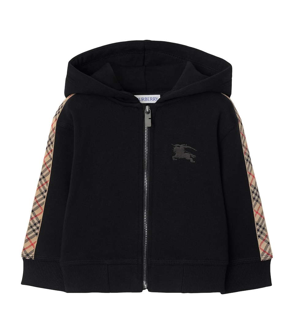 Cotton Check-Trim Hoodie (6-24 Months)