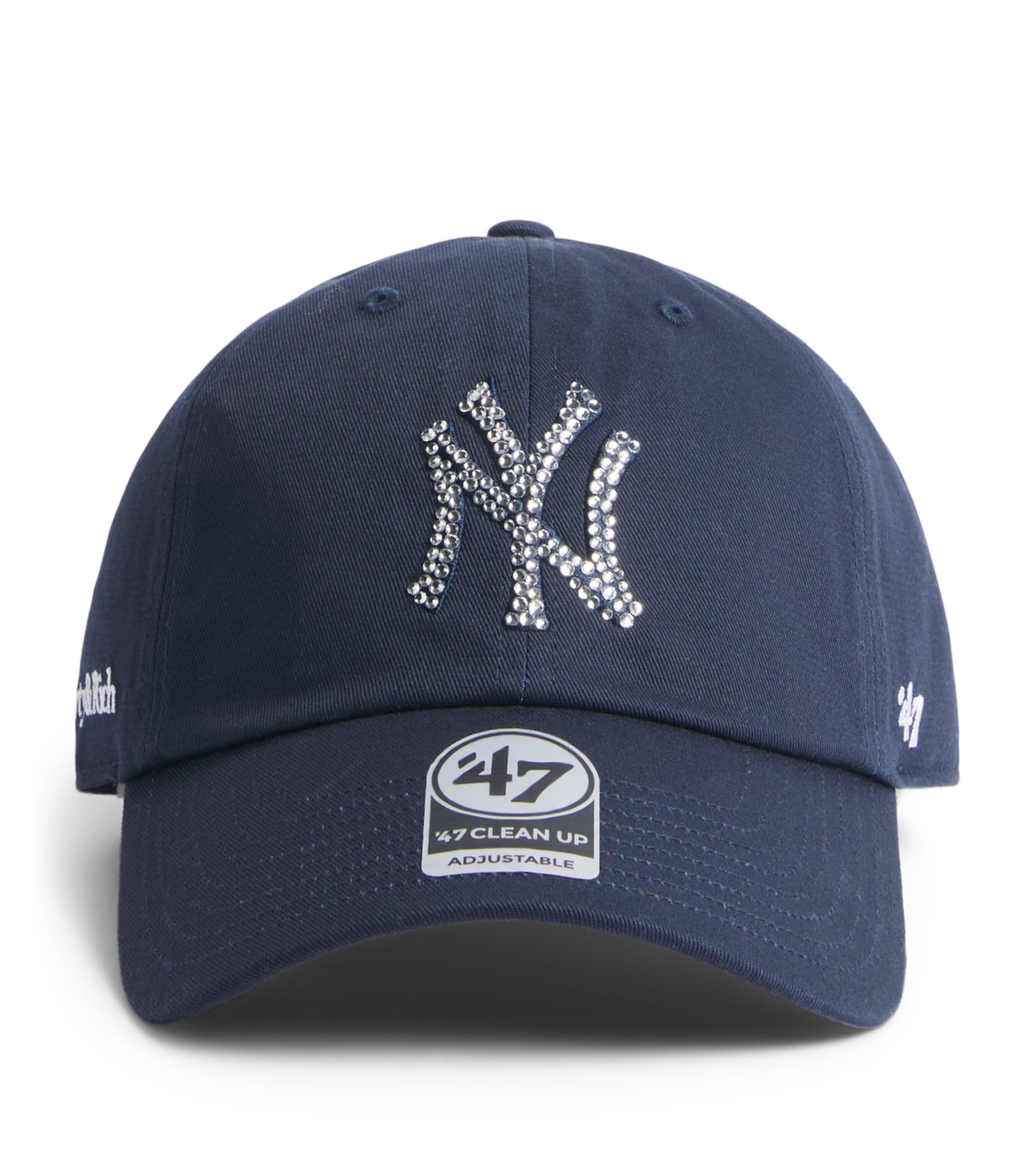 Sporty & Rich x NY Yankees Embellished Cap Dark Navy/white