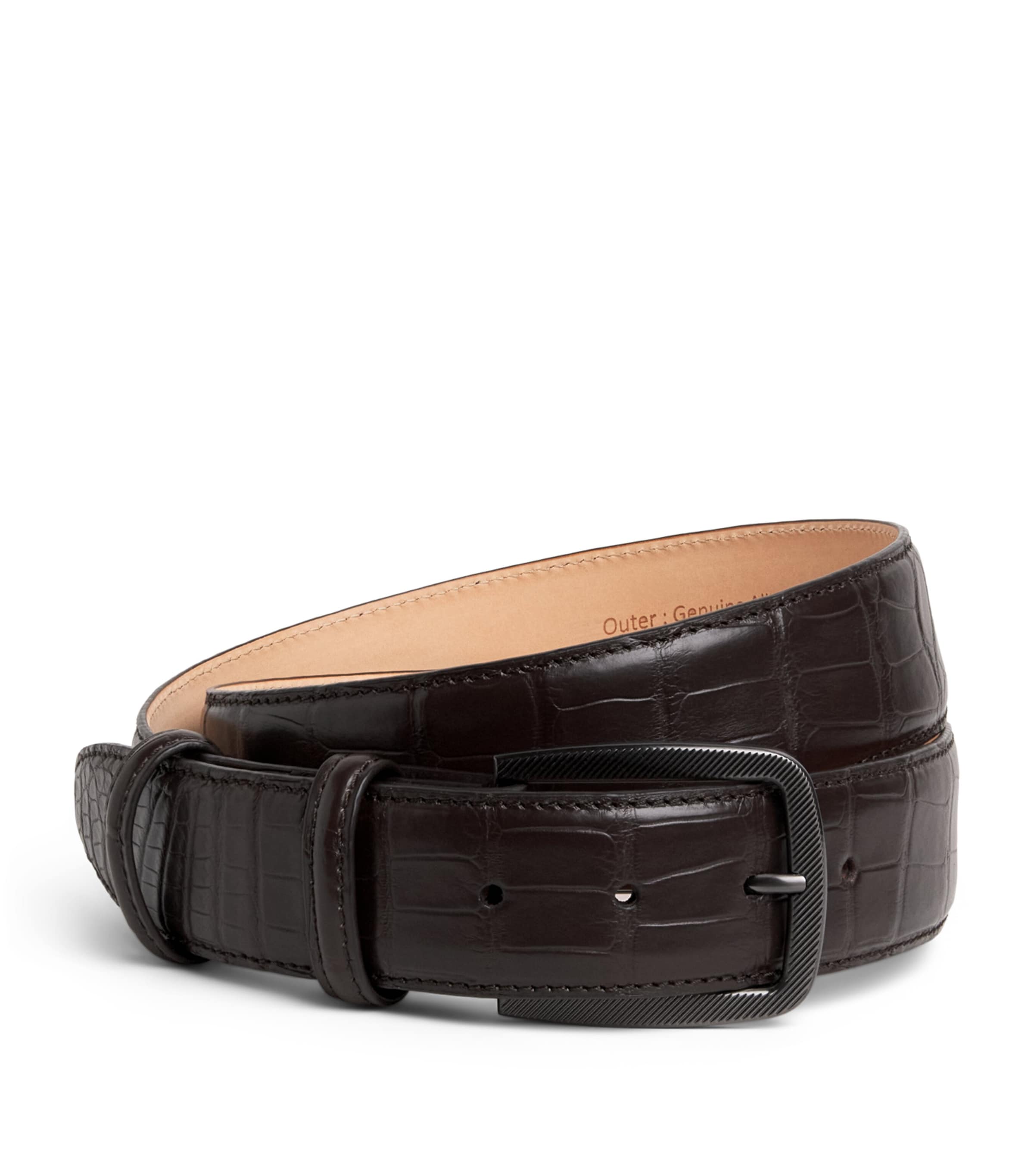 Elliot Rhodes Alligator Leather Belt T Moro
