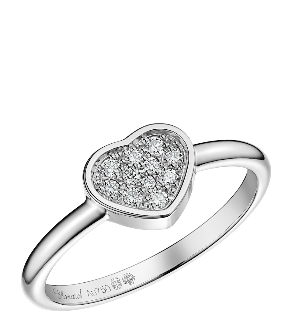 White Gold and Diamond My Happy Hearts Ring