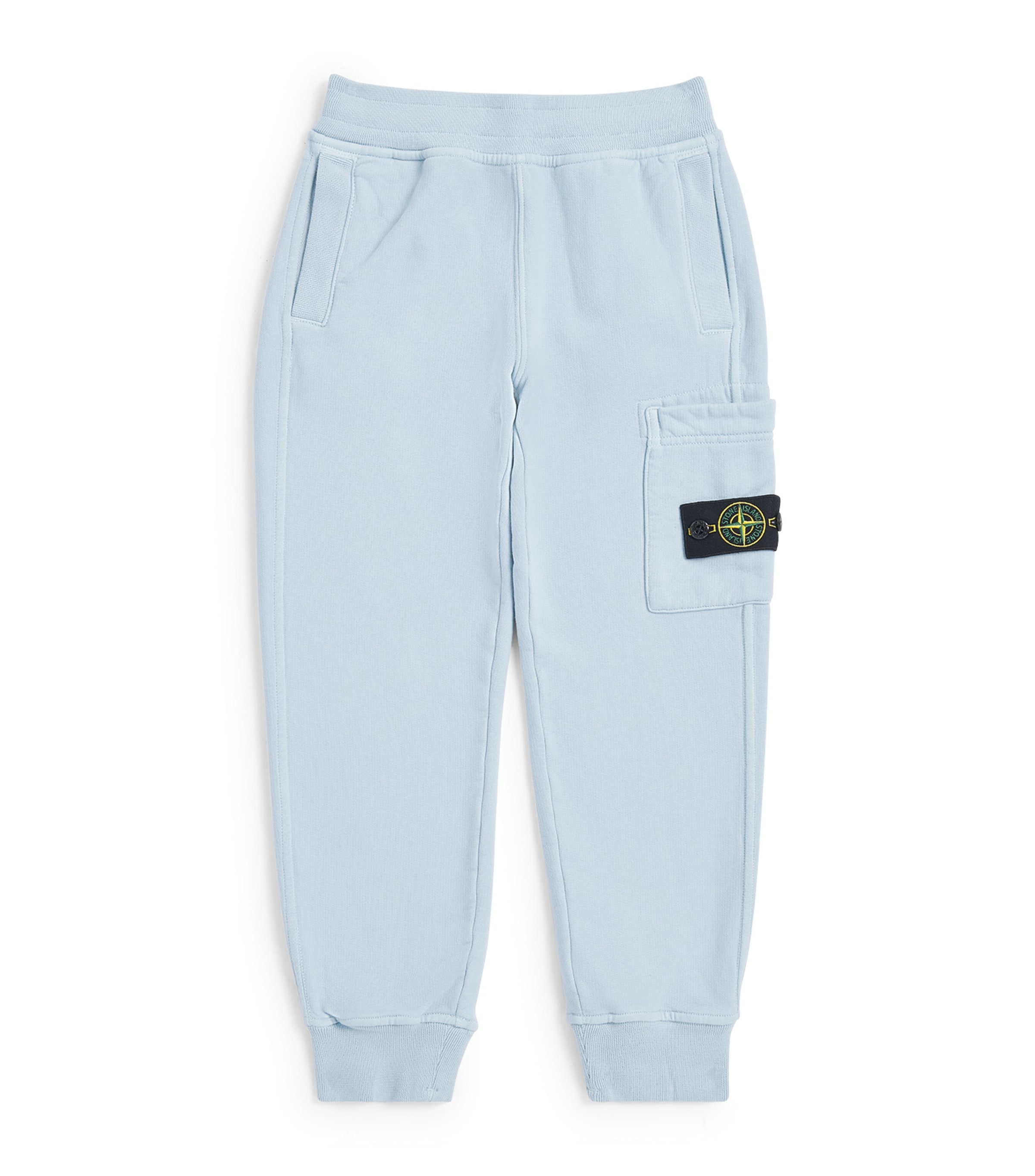 Stone Island Junior Cotton Badge Sweatpants (2-14 Years) Powder Blue