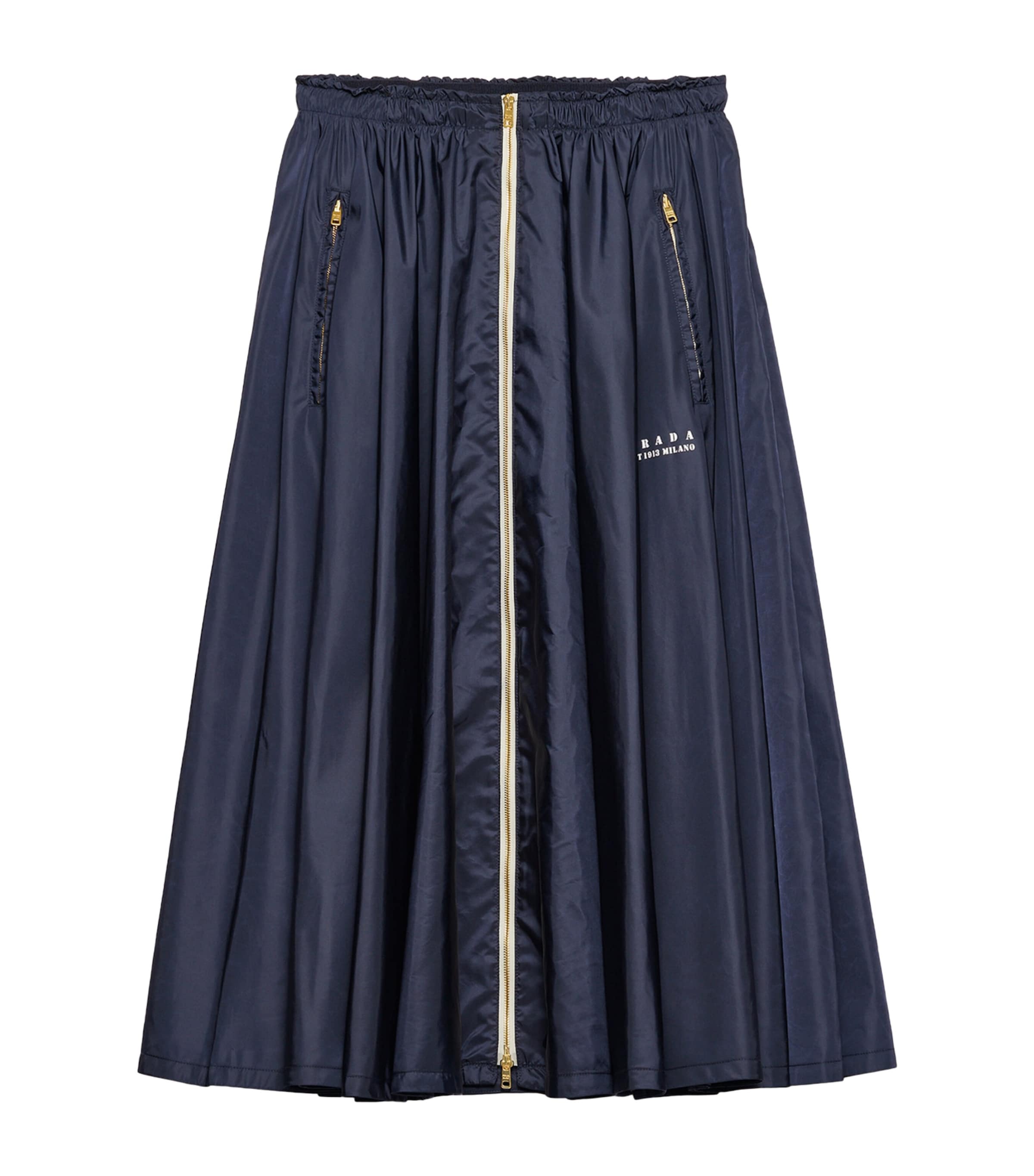 Re-Nylon Pleated Midi Skirt