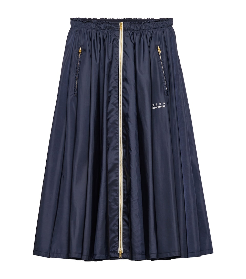 Re-Nylon Pleated Midi Skirt