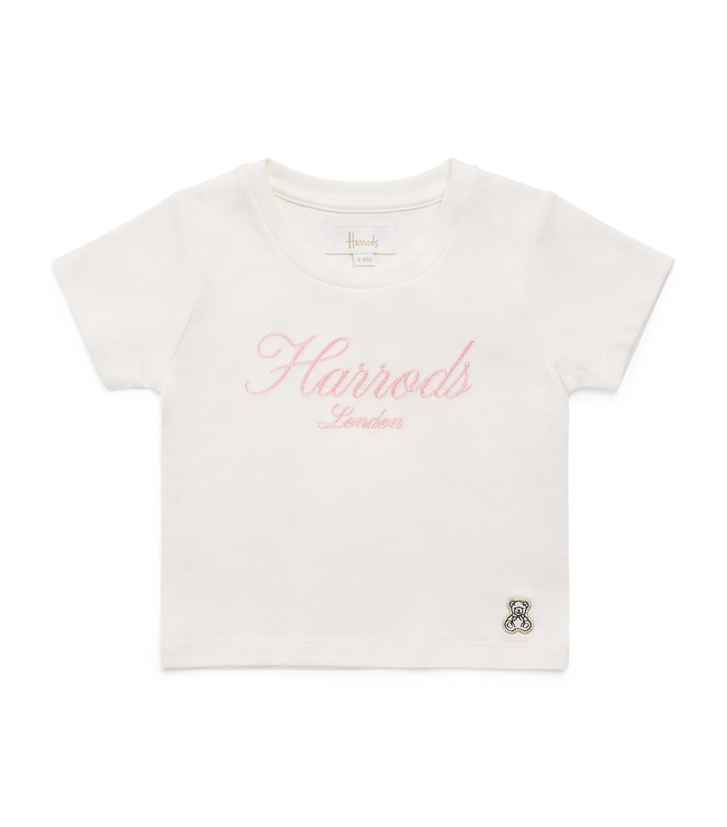 Harrods Cotton Logo T-Shirt (0-18 Months) Ivory