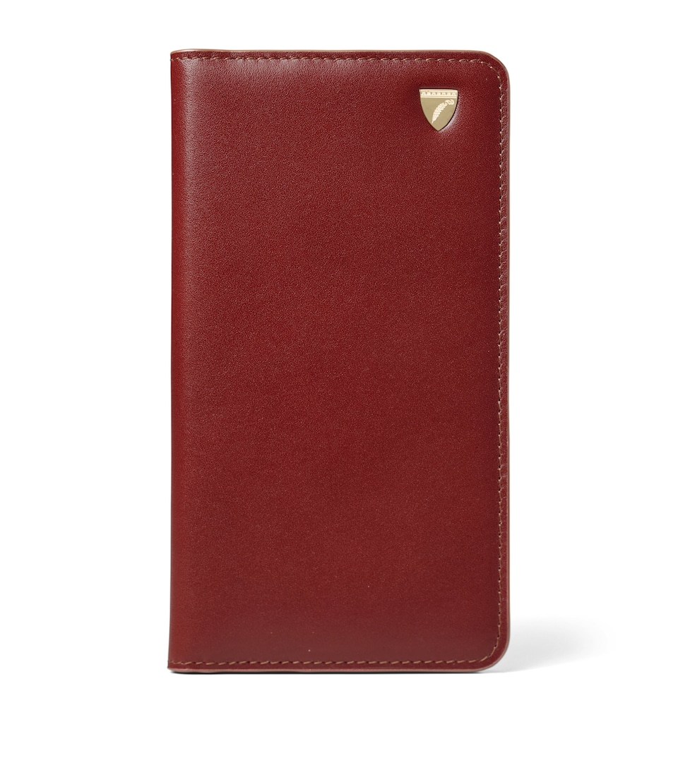 Aspinal Of London Leather Long Wallet Black