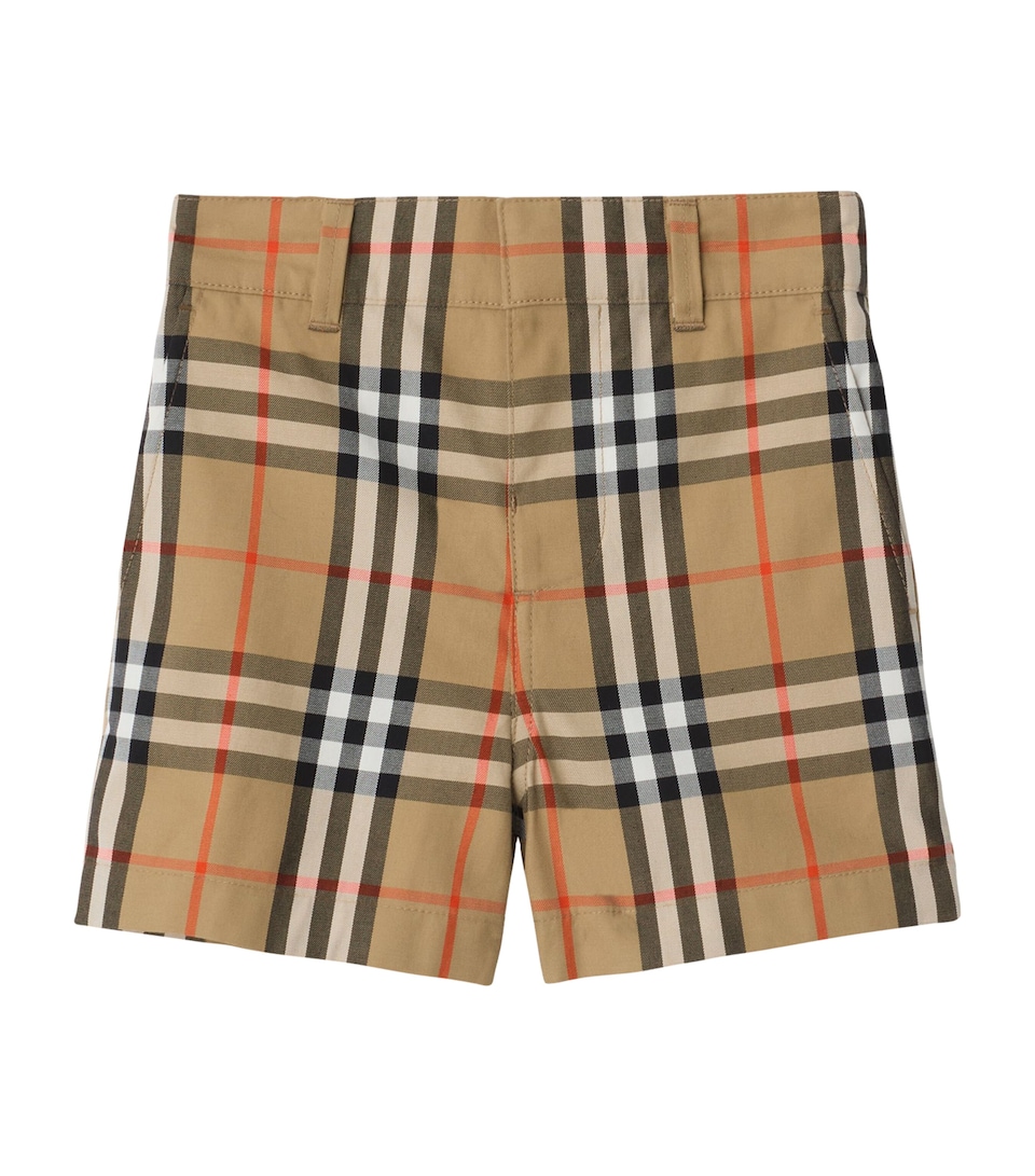 Burberry Kids Cotton Check Shorts (6-36 Months) Sand Ip Check