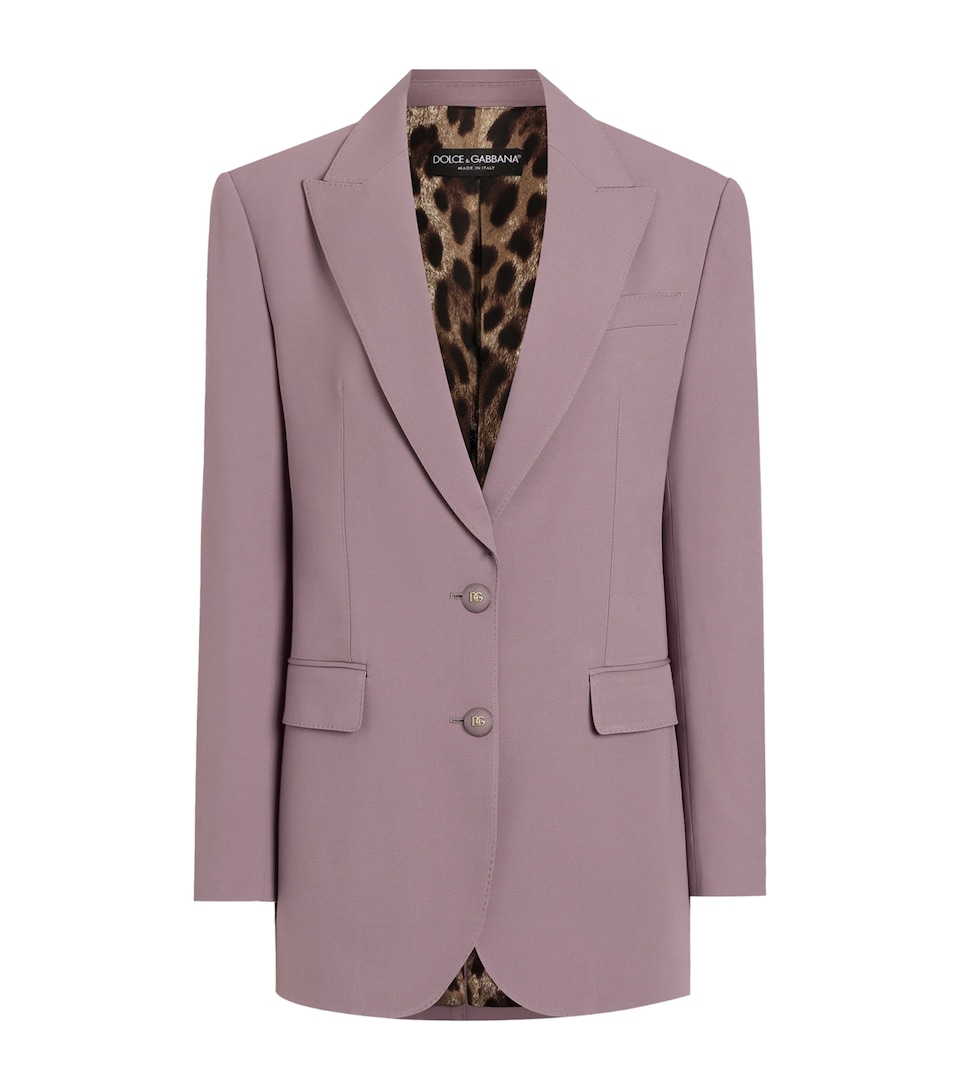 Dolce&Gabbana Womens Cashmere-Silk Blazer Pink