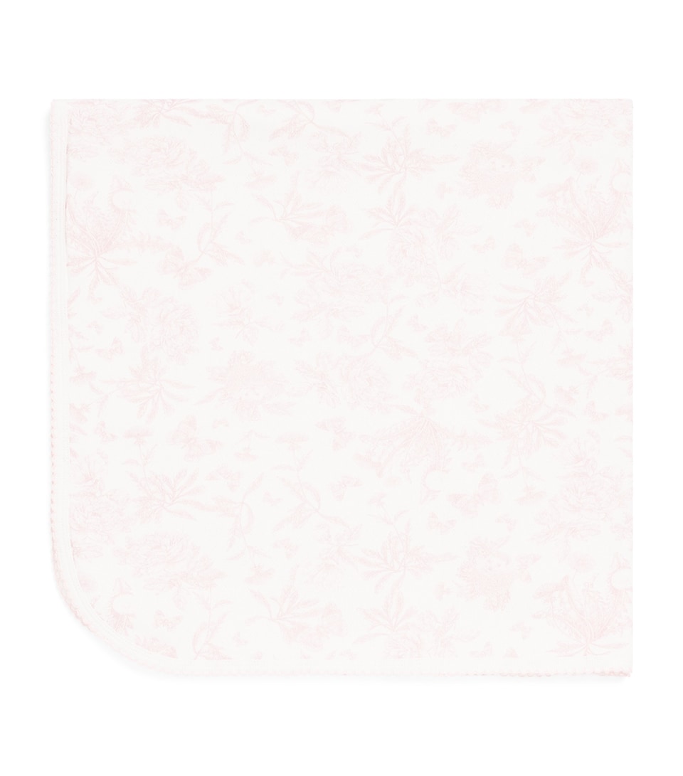 Tartine et Chocolat Cotton Toile de Jouy Blanket