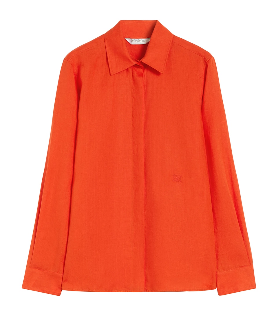 Max Mara Womens Linen Shirt Coral
