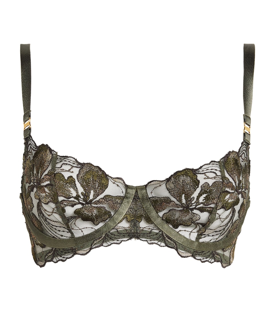 Bordelle Womens Ren Balconette Bra Olive