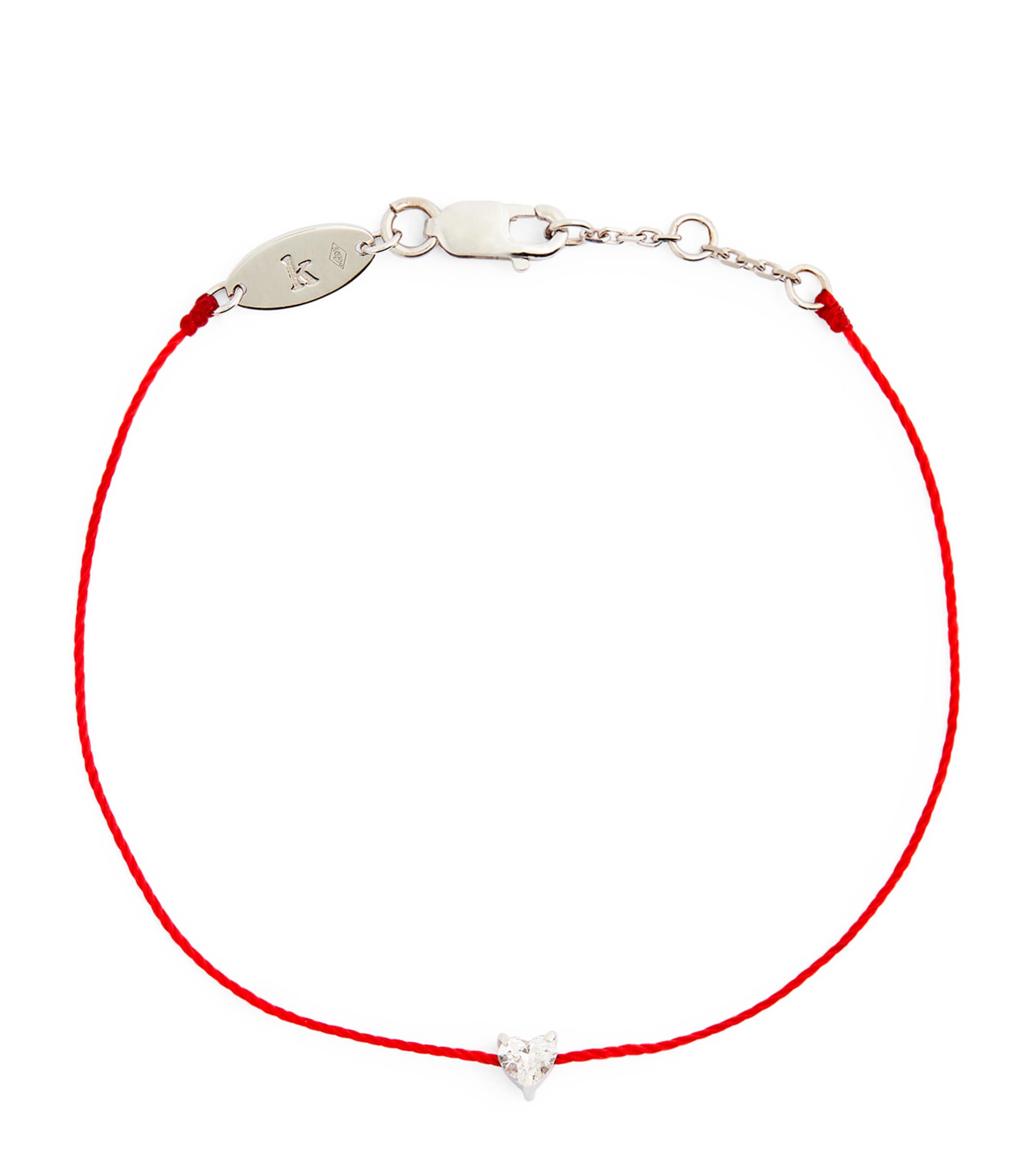 Redline White Gold and Diamond Bien Aimé Bracelet Red