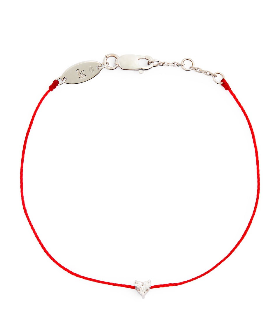 Redline White Gold and Diamond Bien Aimé Bracelet Red