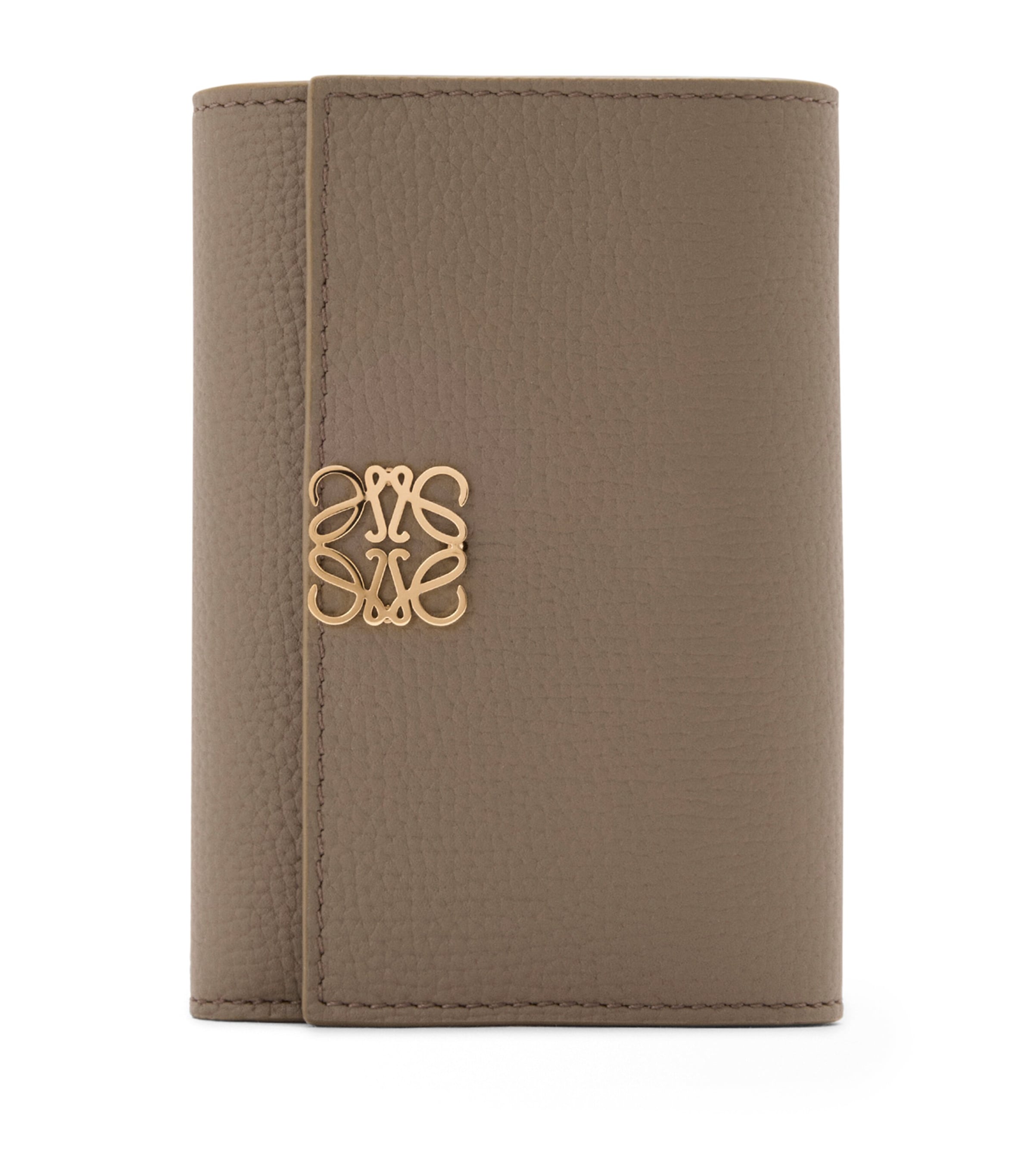 LOEWE Small Leather Anagram Wallet Taupe
