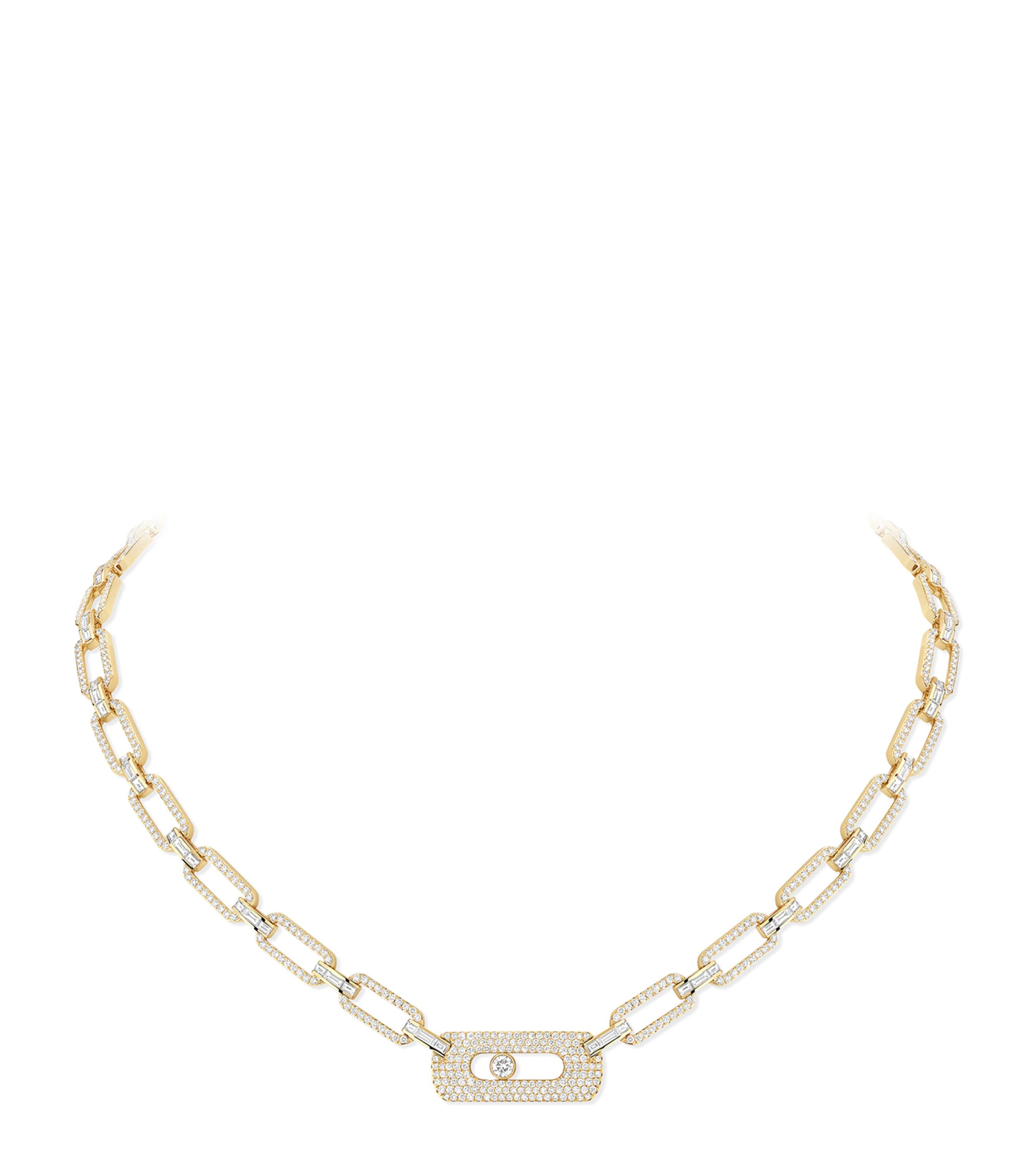 Messika Move Link Yellow Gold and Diamond Necklace (4.50ct) Yellow Gold