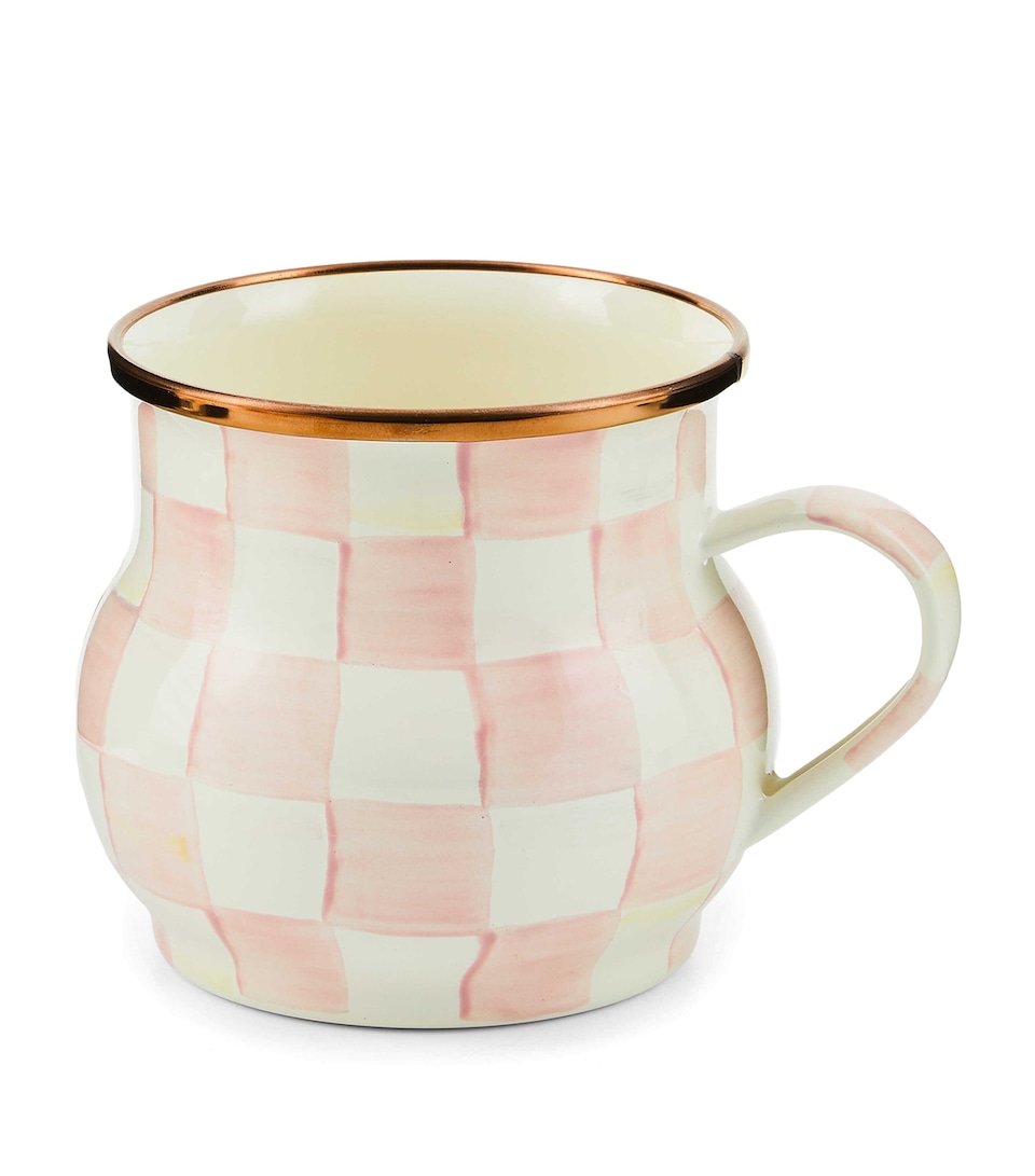 MacKenzie-Childs Rosy Check Mug Pink