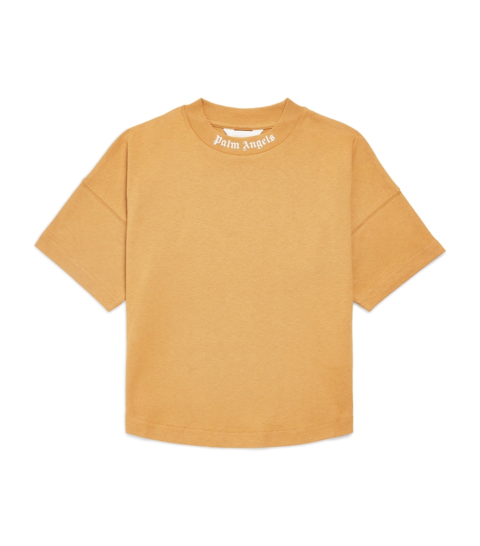 Palm Angels Kids Cotton Logo T-Shirt (4-12+ Years) Chipmunk