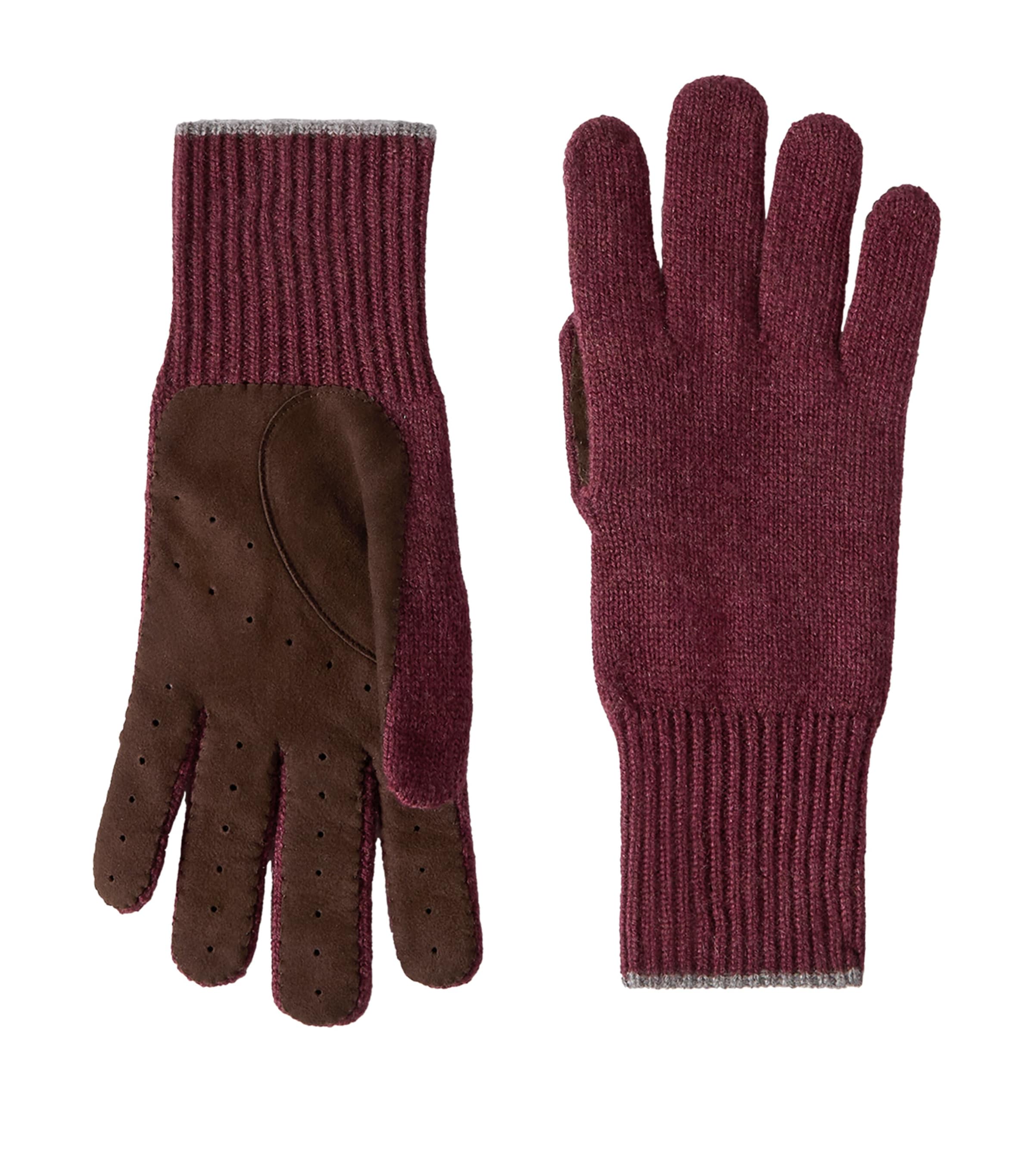 Brunello Cucinelli Cashmere-Suede Gloves