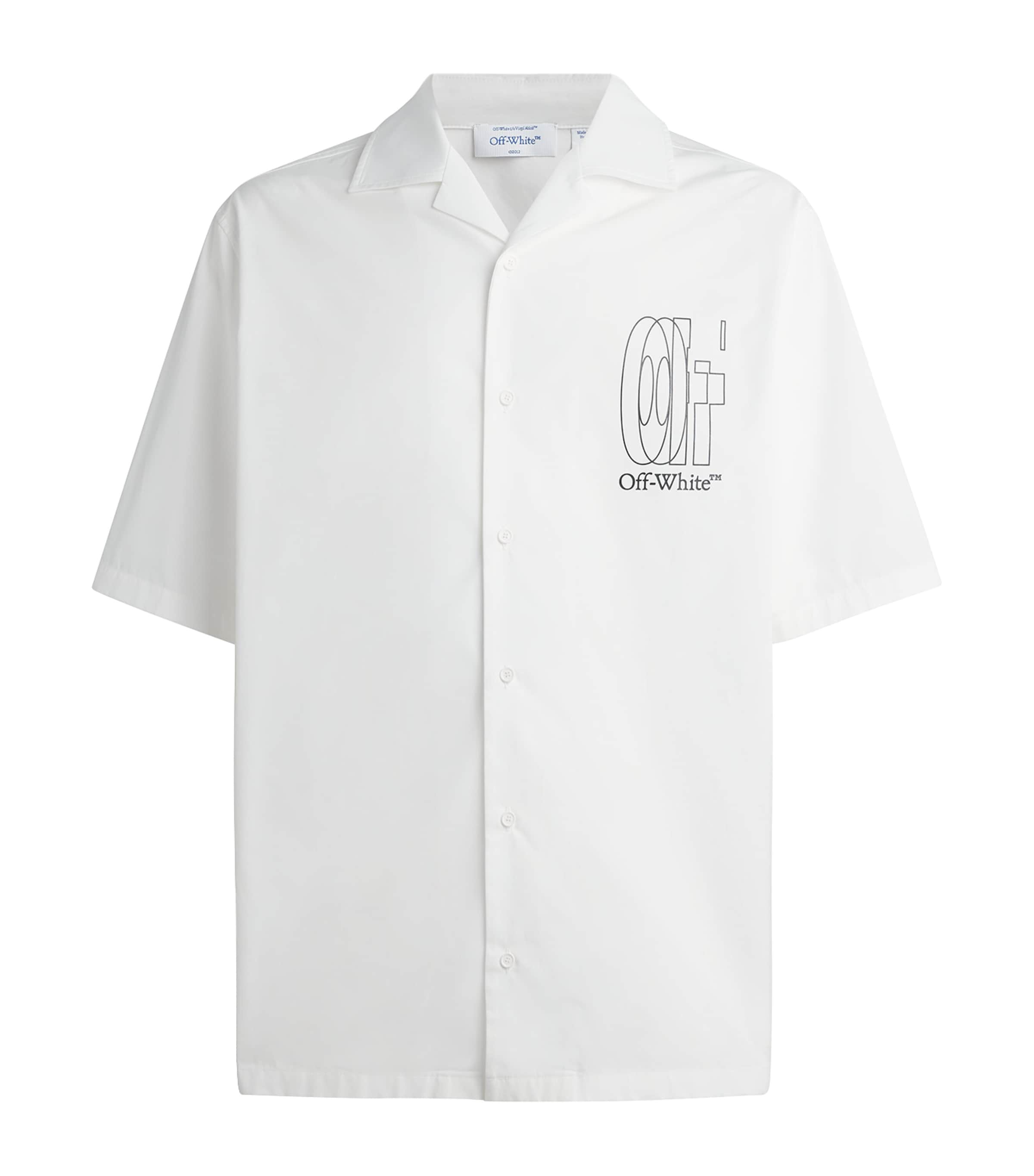 Off-White Mens Outline Double Arrow Shirt White