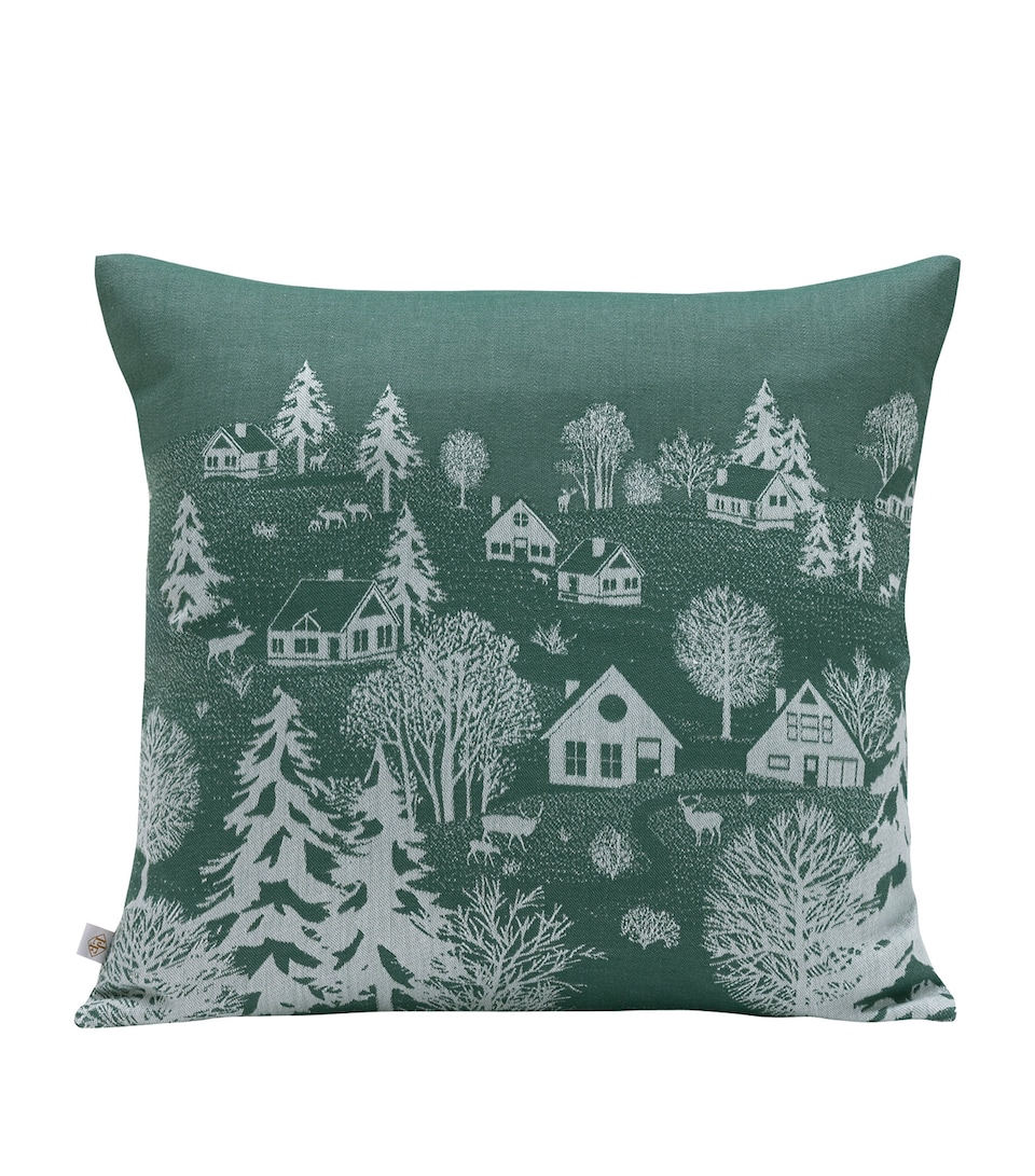 Le Jacquard Français Cotton Sous Les Étoiles Cushion (40cm x 40cm) Green