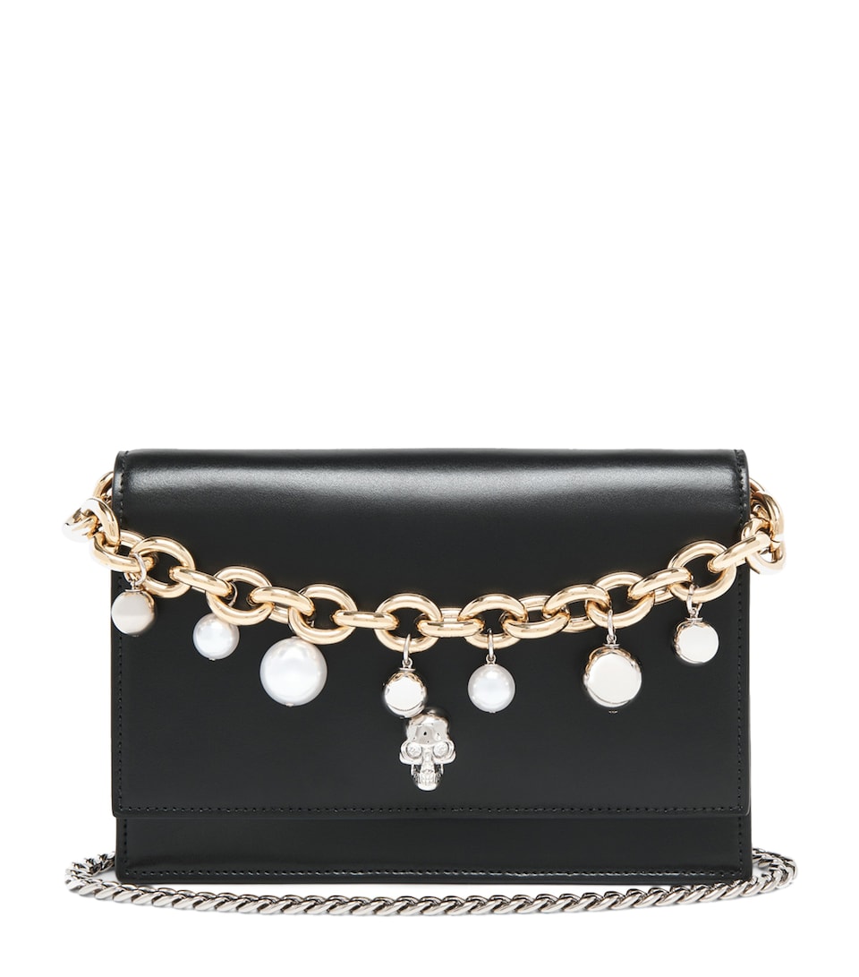 Leather Skull Cross-Body Bag