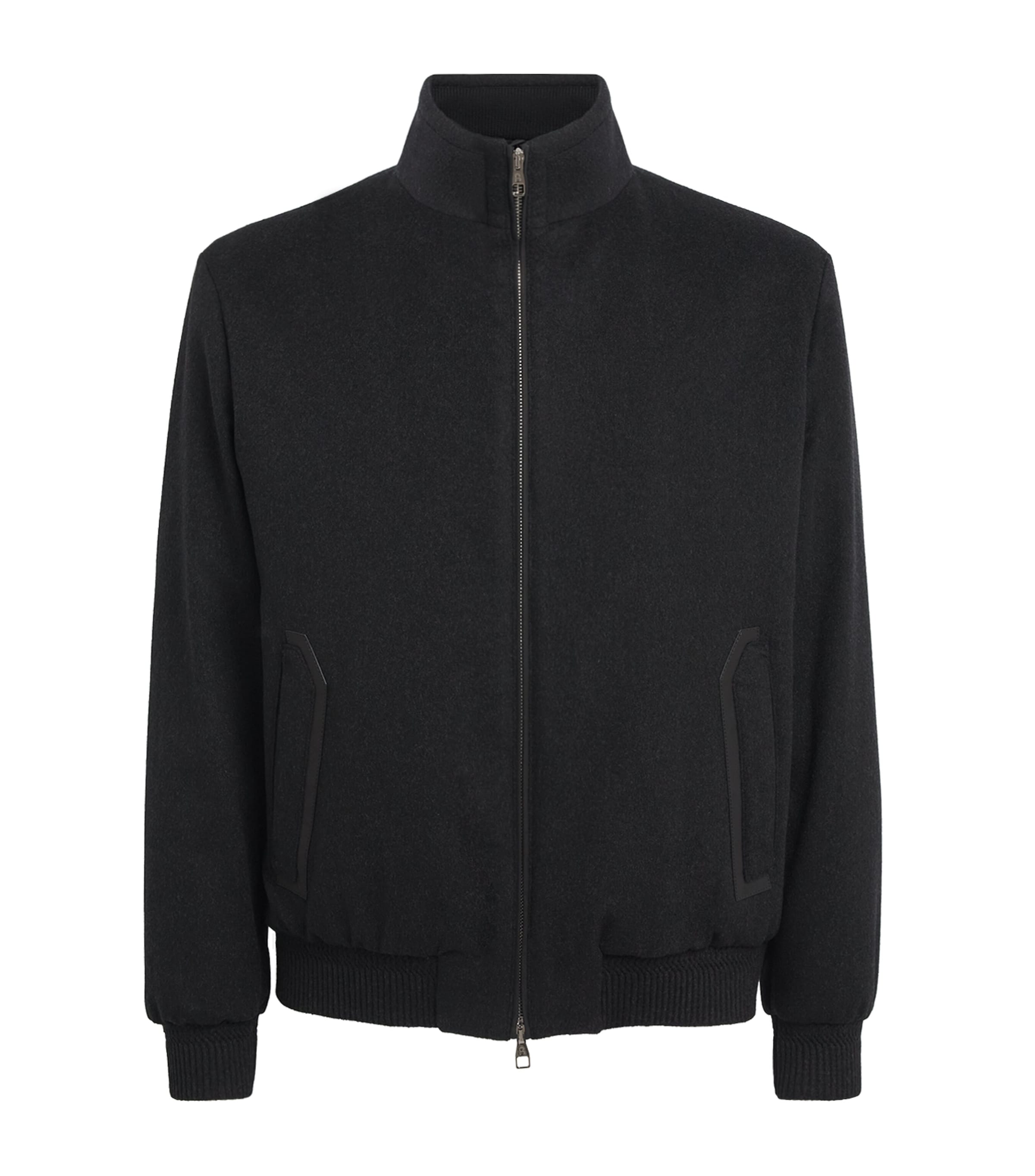 Brett Johnson Mens Cashmere Blouson Jacket Noir
