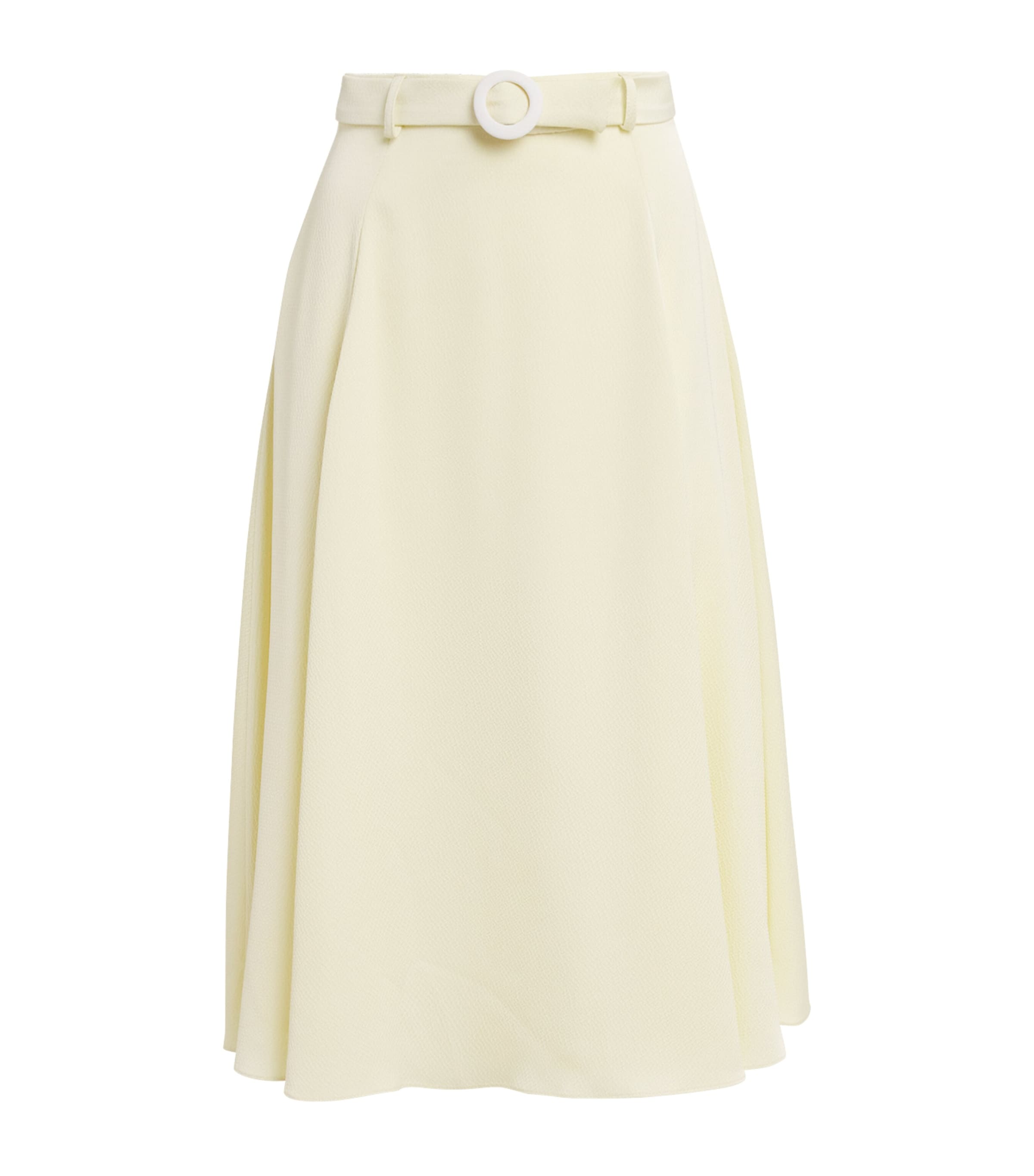 Edeline Lee Womens Textured A-Line Midi Skirt Lem/lemon