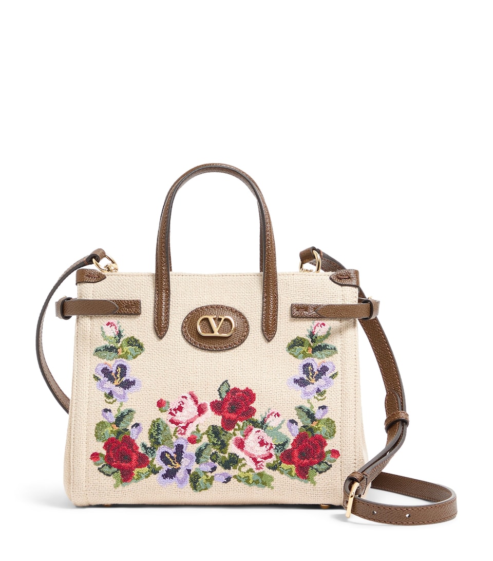 Valentino Garavani Small Floral Jacquard Antibes Tote Bag