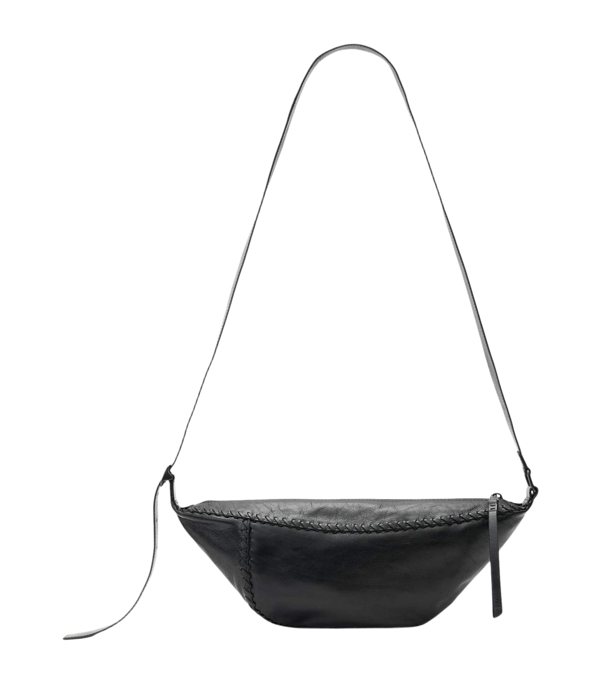 AllSaints Leather Esme Cross-Body Bag Black