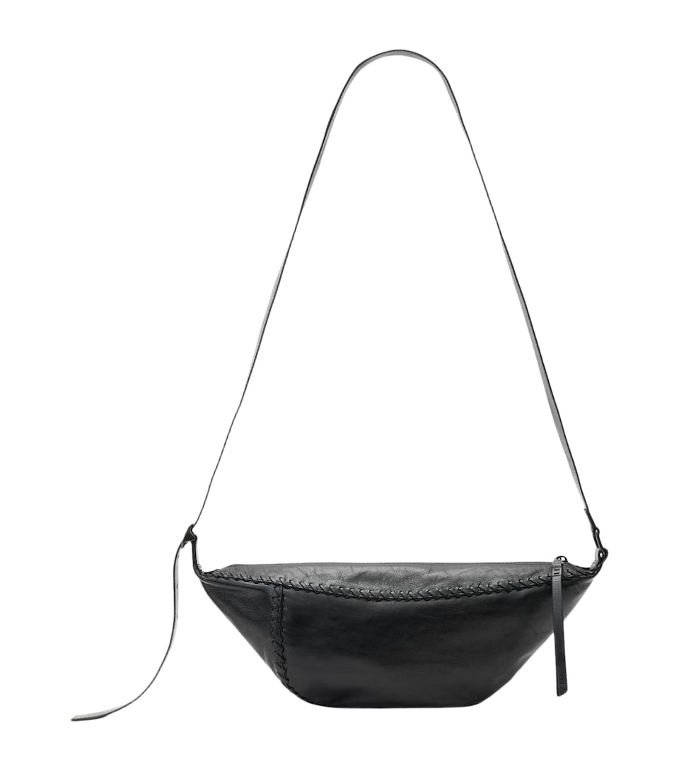 AllSaints Leather Esme Cross-Body Bag Black