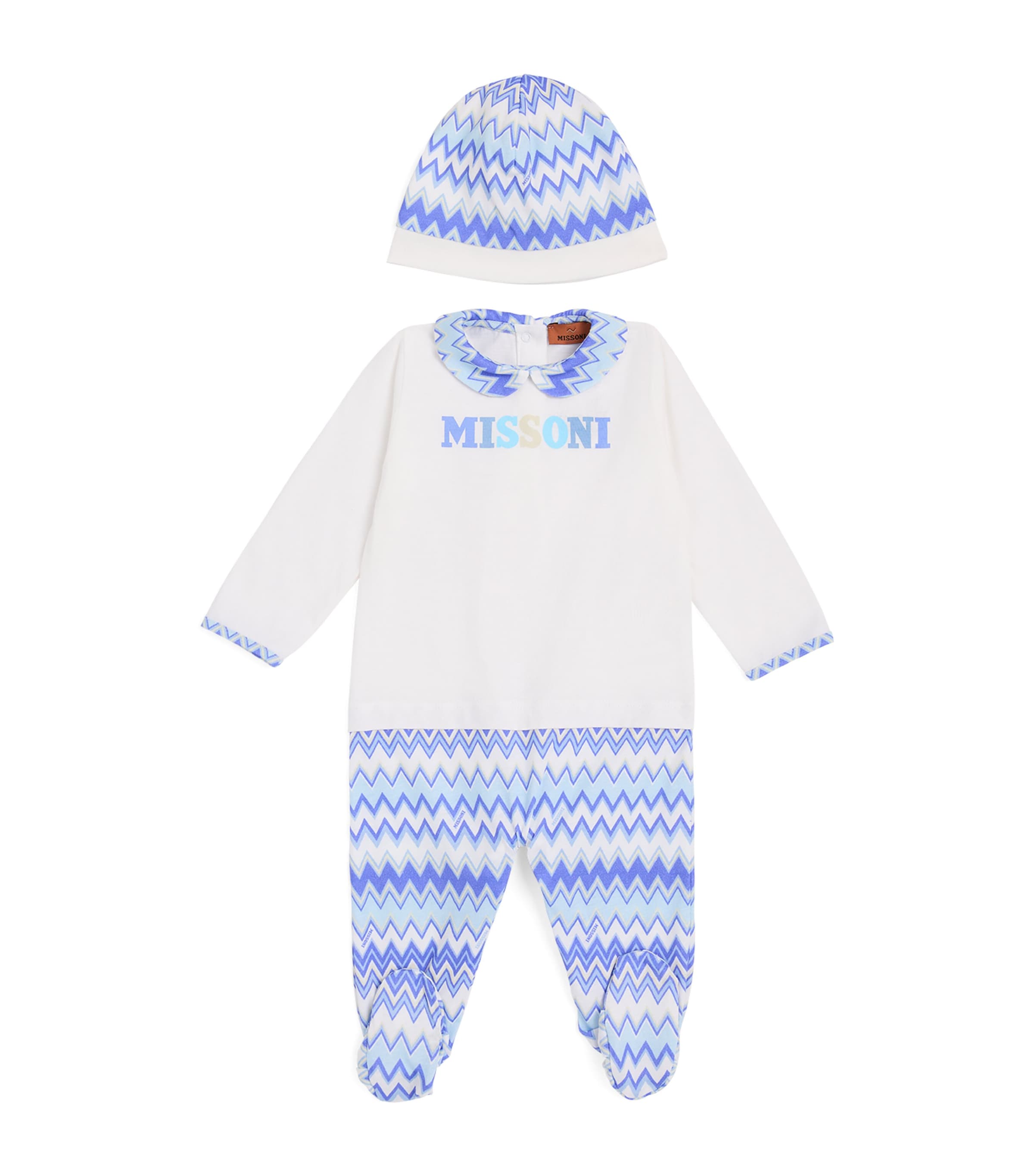 Cotton Zigzag All-In-One and Hat Set (1-9 Months)