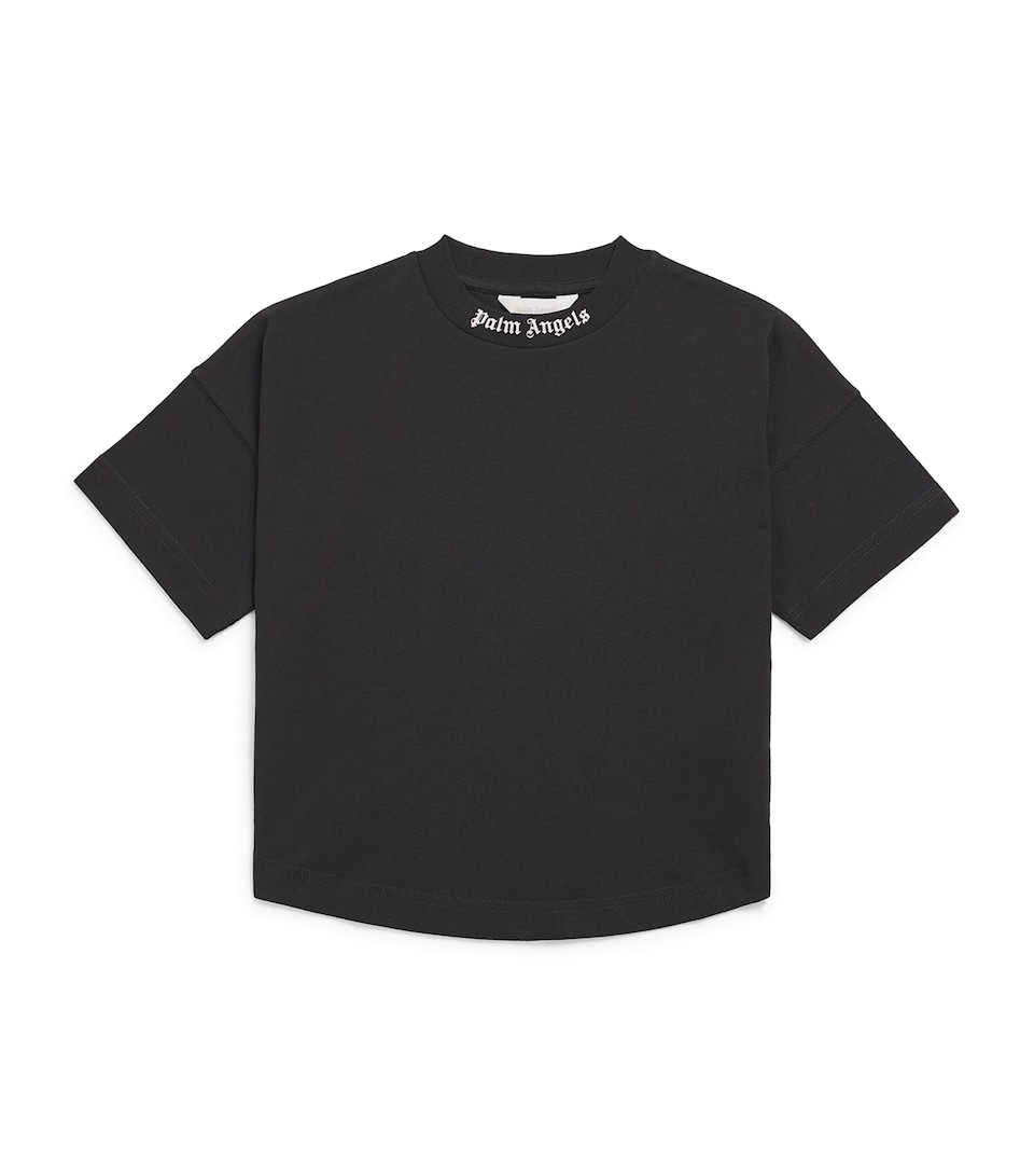 Palm Angels Kids Cotton Logo T-Shirt (4-12+ Years) Nero/black