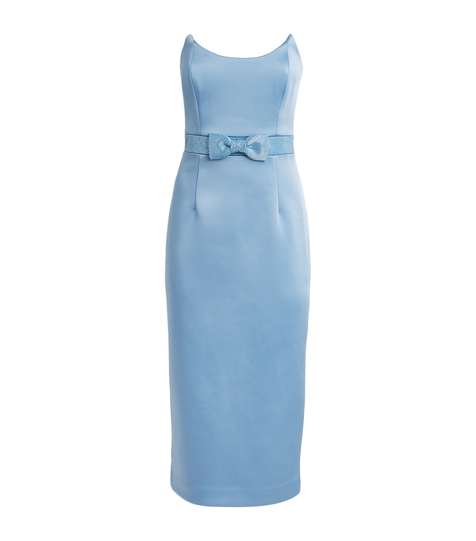 Rebecca Vallance Womens Kai Midi Dress Pale Blue