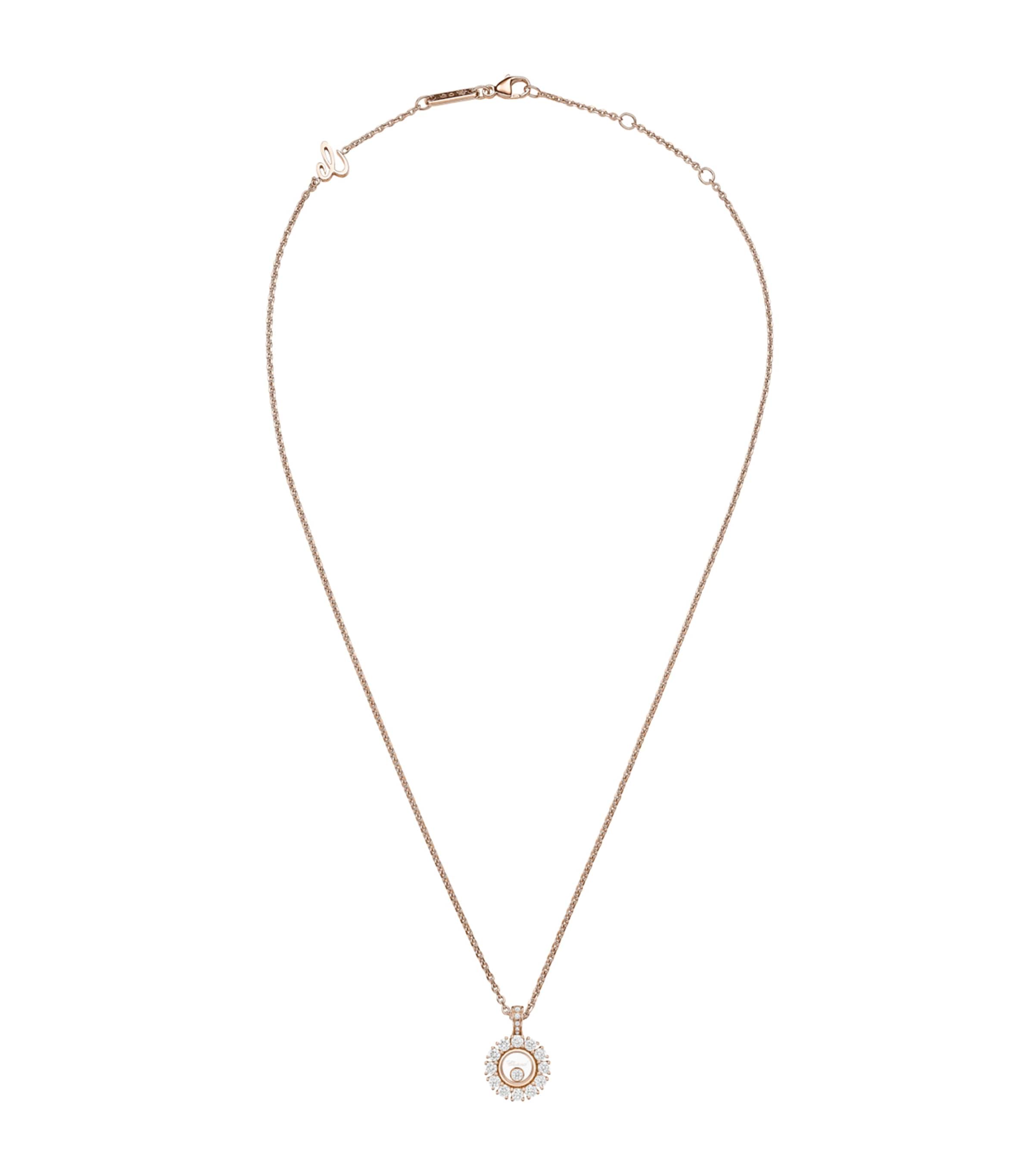 Rose Gold and Diamond Happy Diamonds Icons Joaillerie Pendant Necklace