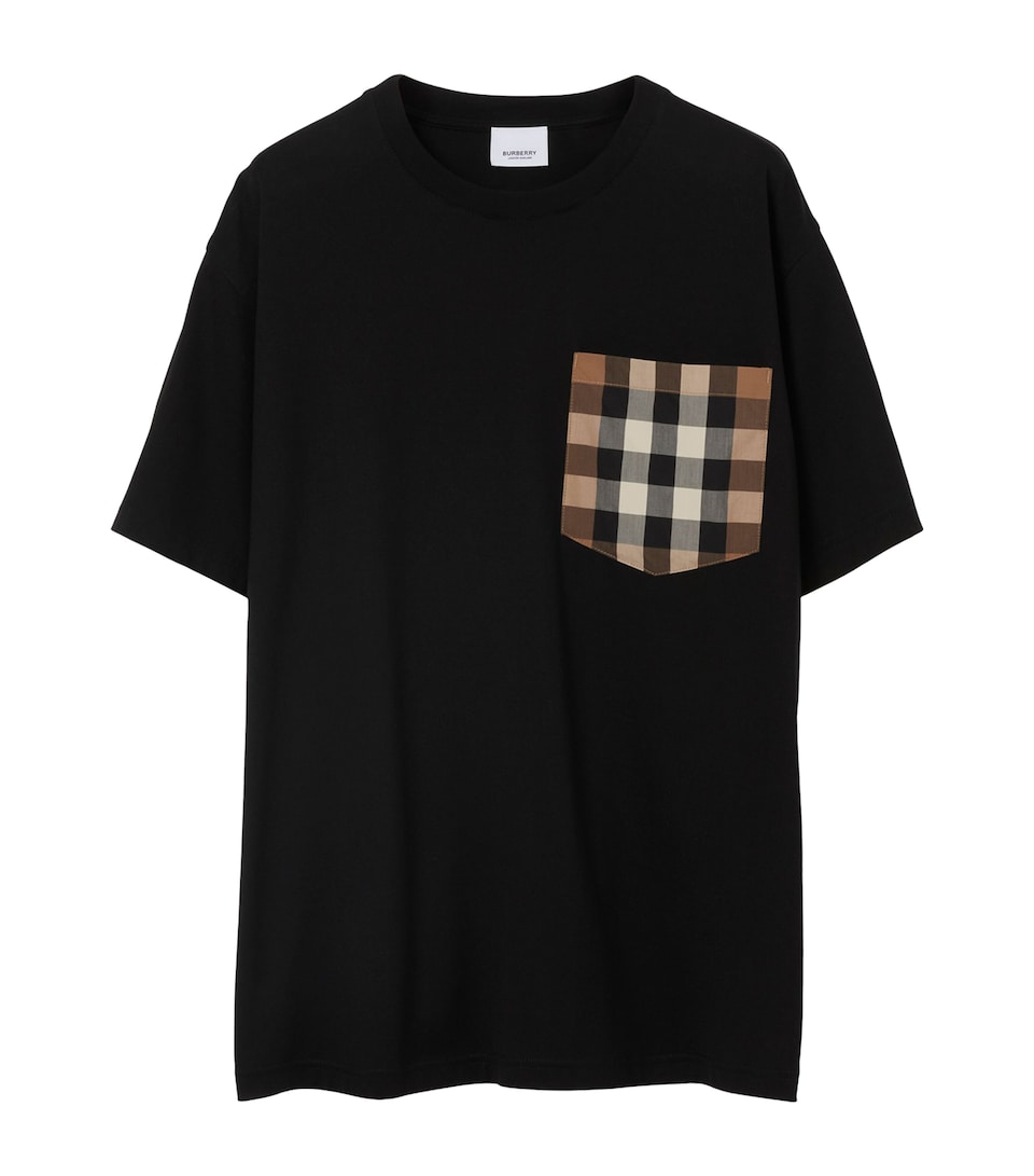 Cotton Check-Pocket T-Shirt