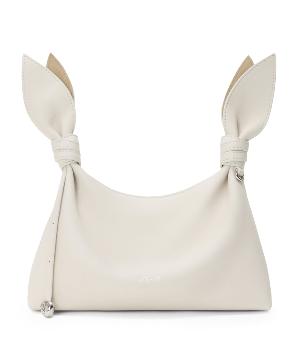 LOEWE Mini Leather Scarf Shoulder Bag Soft White