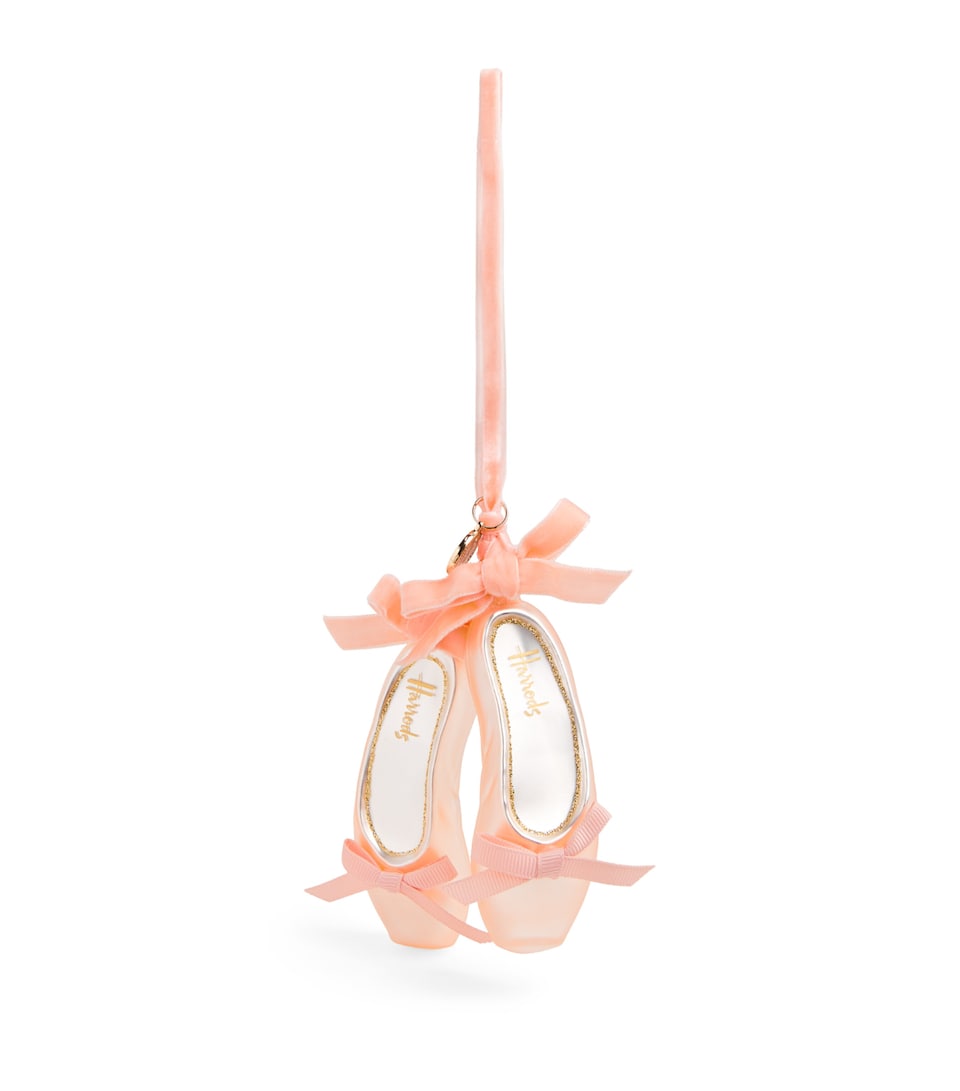 Harrods Glass Ballet Slippers Ornament Pink
