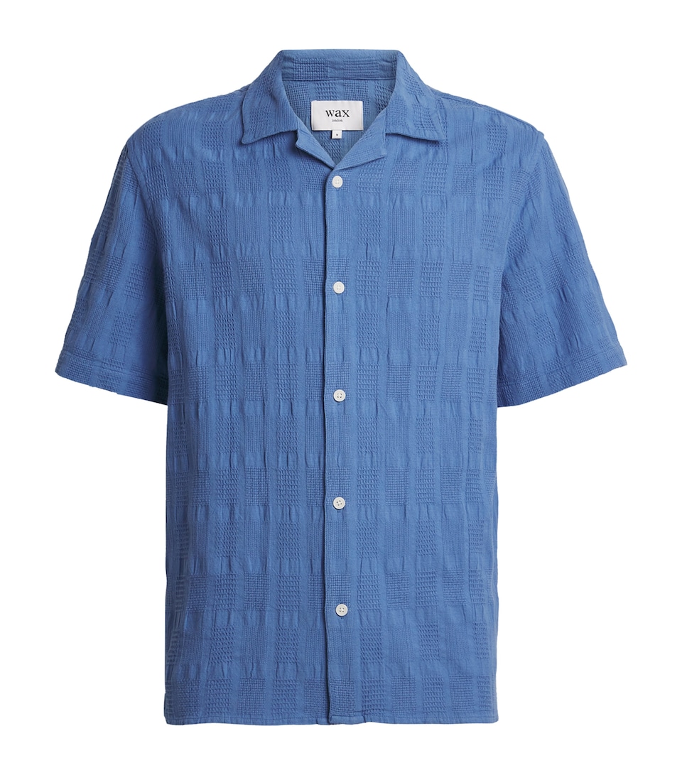 Cotton Seersucker Waffle Shirt