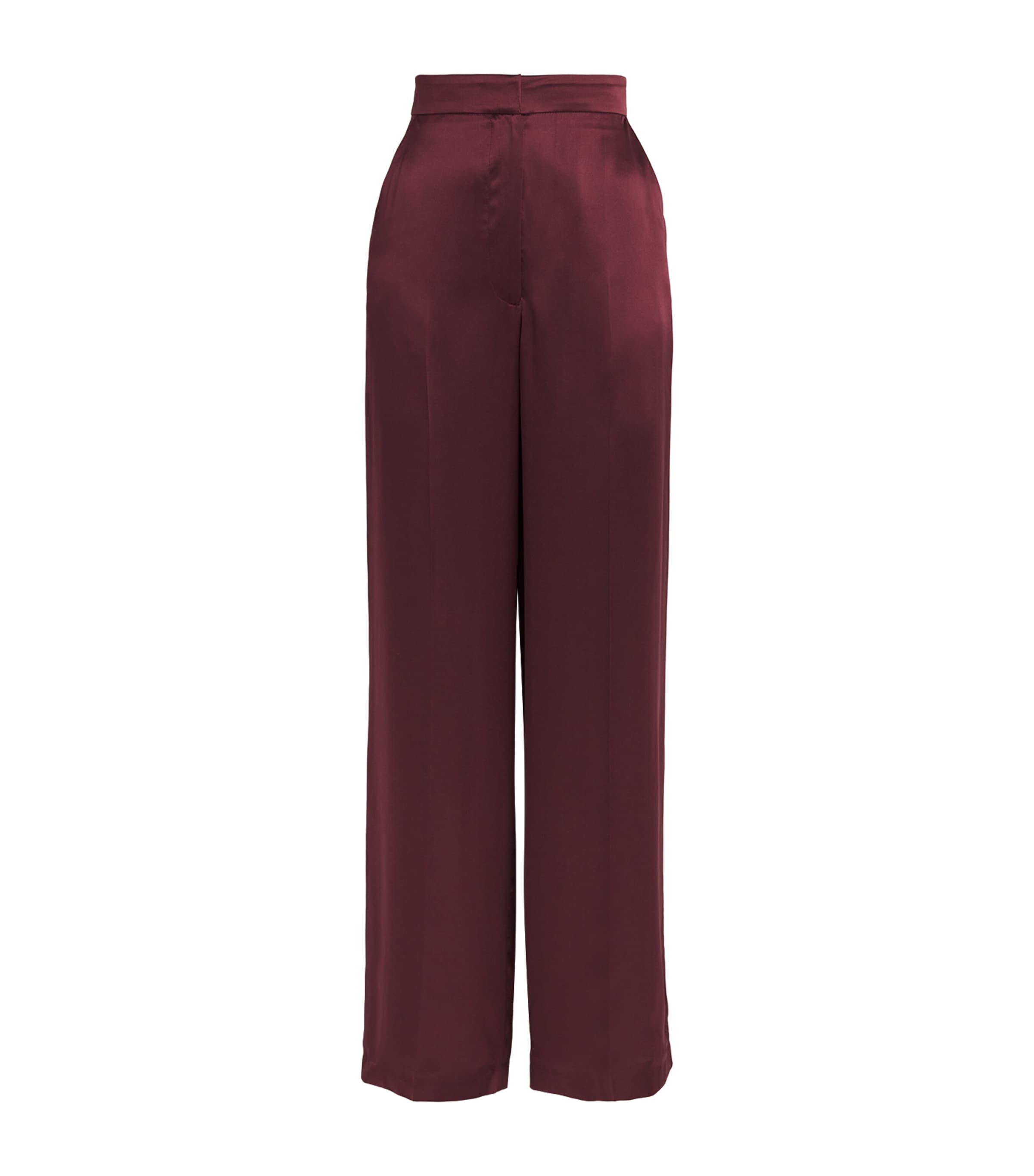 Silk Wide-Leg Trousers