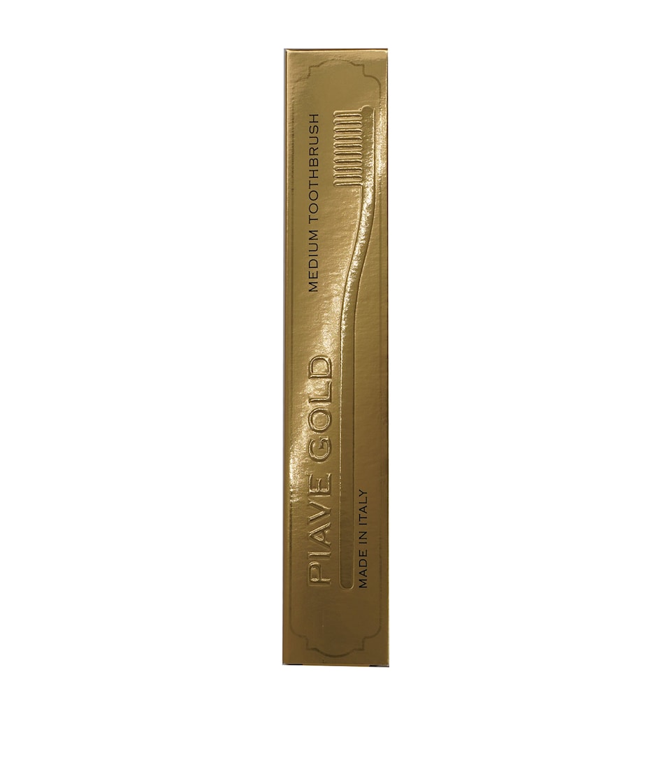 Piave Cosmetics Medium Gold-Plated Toothbrush