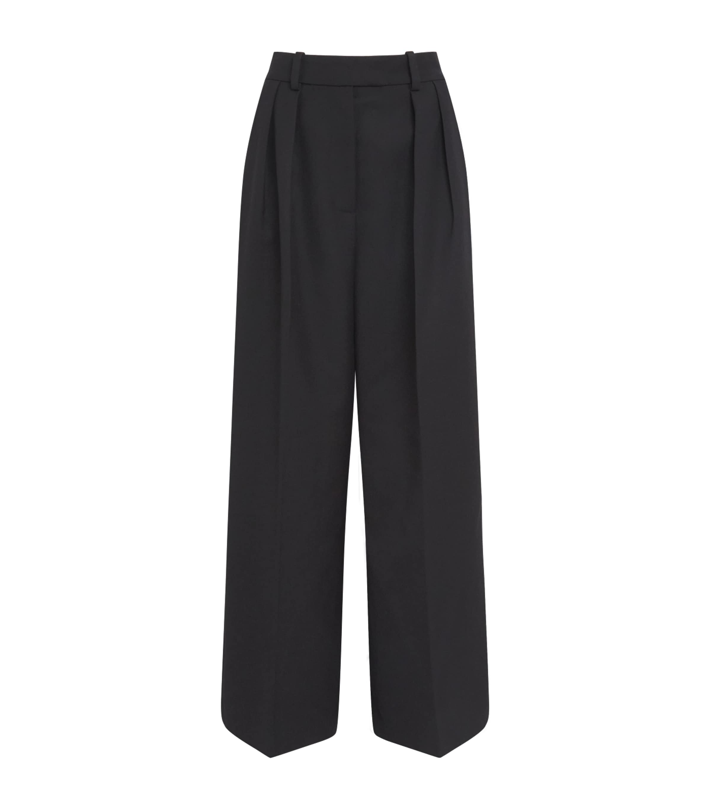 ANINE BING Womens Lou Wide-Leg Trousers Black
