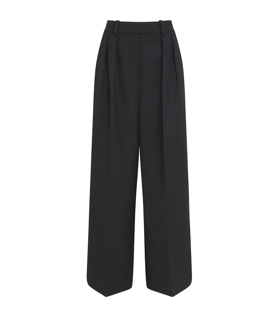 ANINE BING Womens Lou Wide-Leg Trousers Black