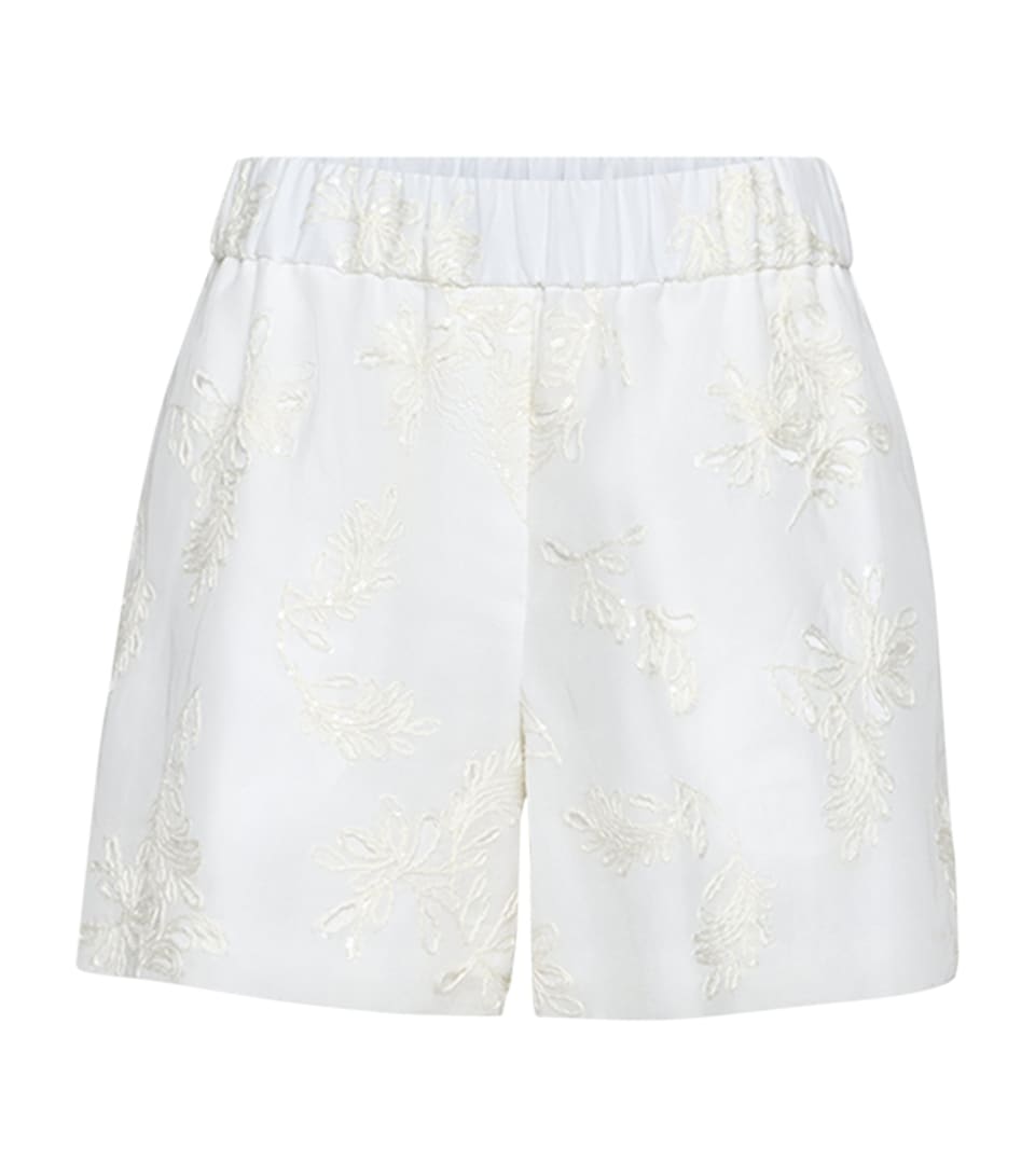 Brunello Cucinelli Womens Cotton Organza Bermuda Shorts