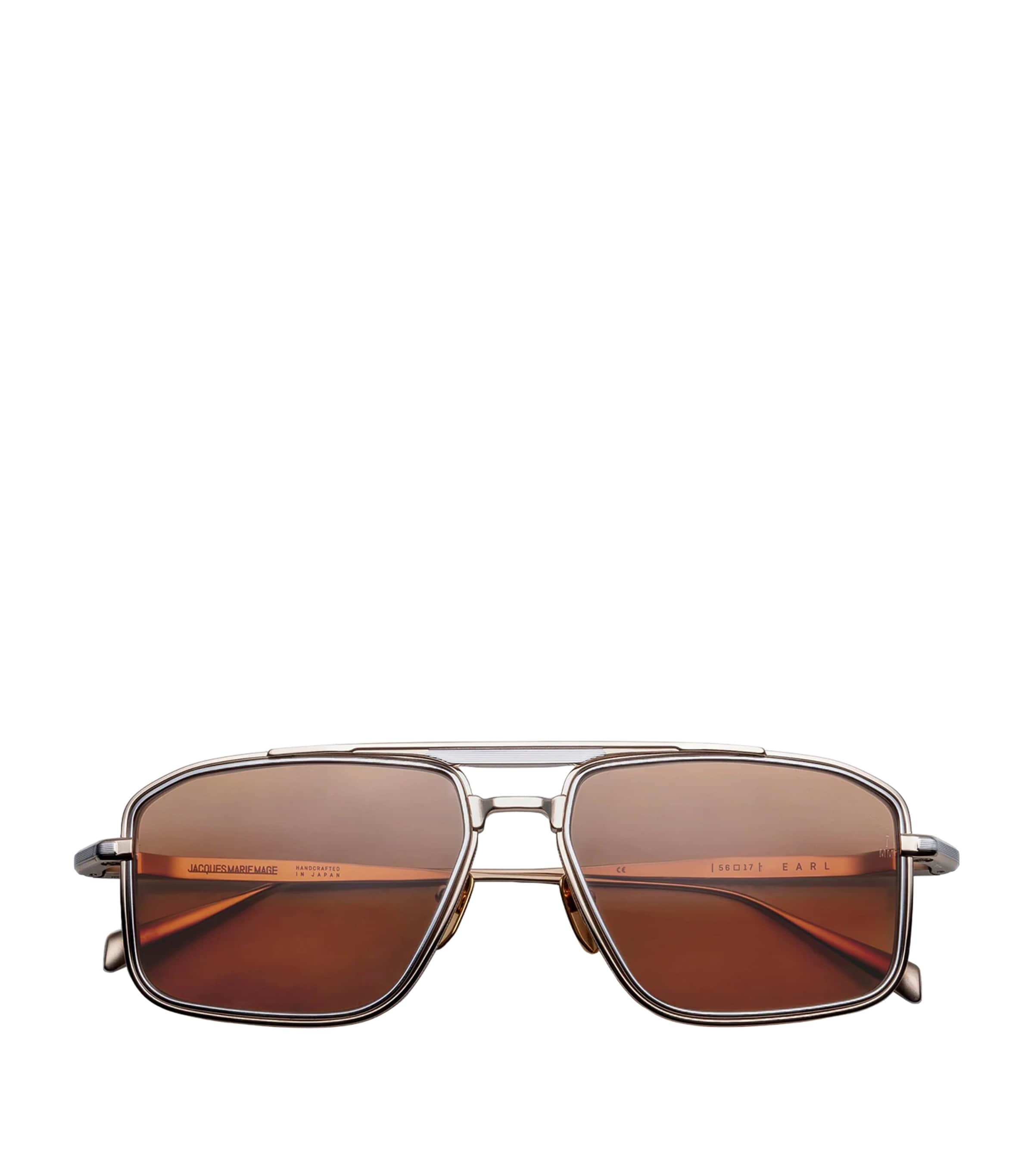Jacques Marie Mage Titanium Earl Aviator Sunglasses Darjeeling