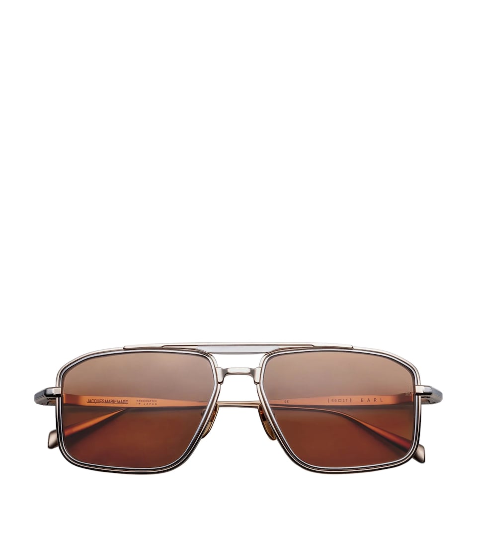 Jacques Marie Mage Titanium Earl Aviator Sunglasses Darjeeling