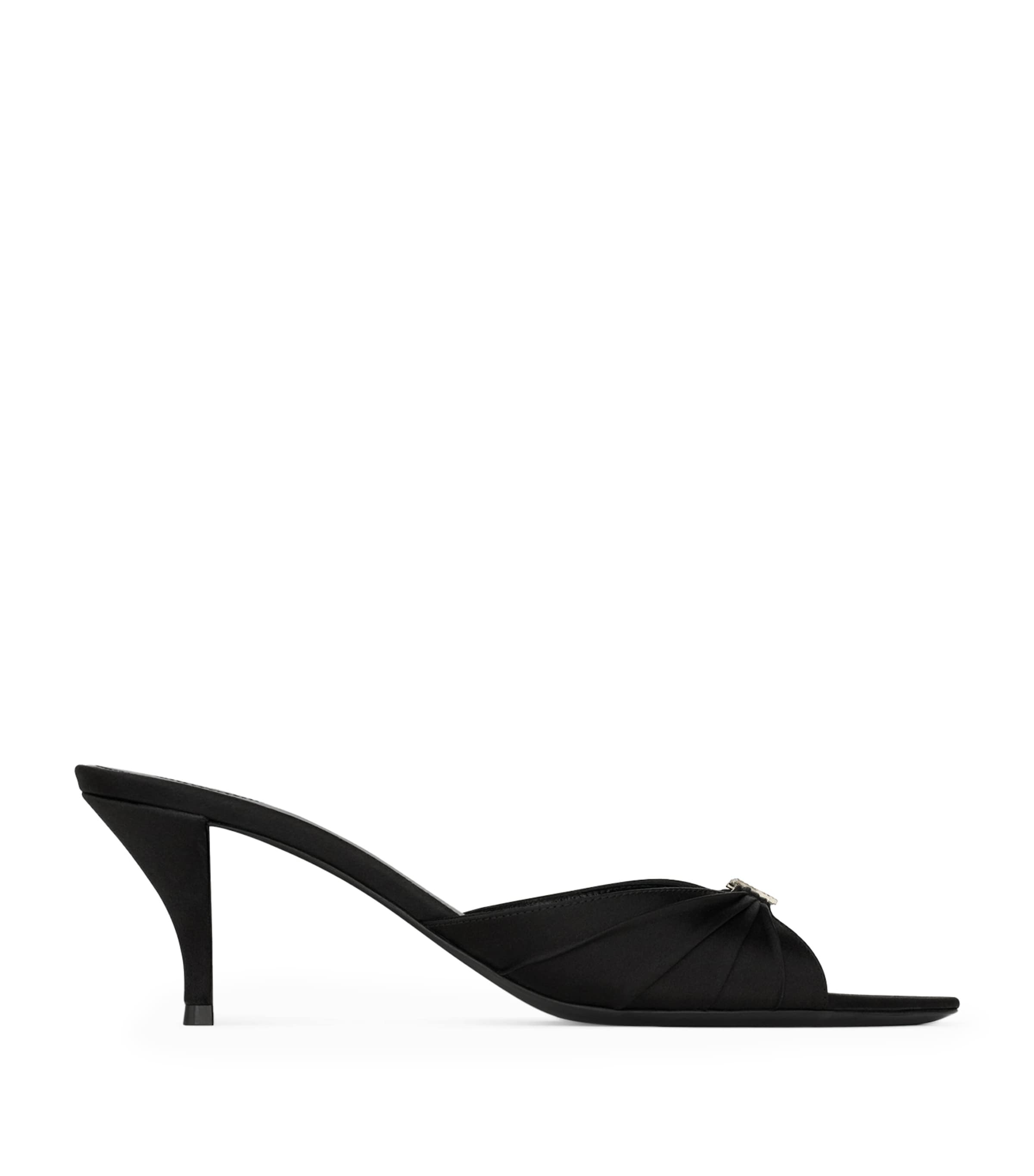 Satin Jerry Heeled Mules 60