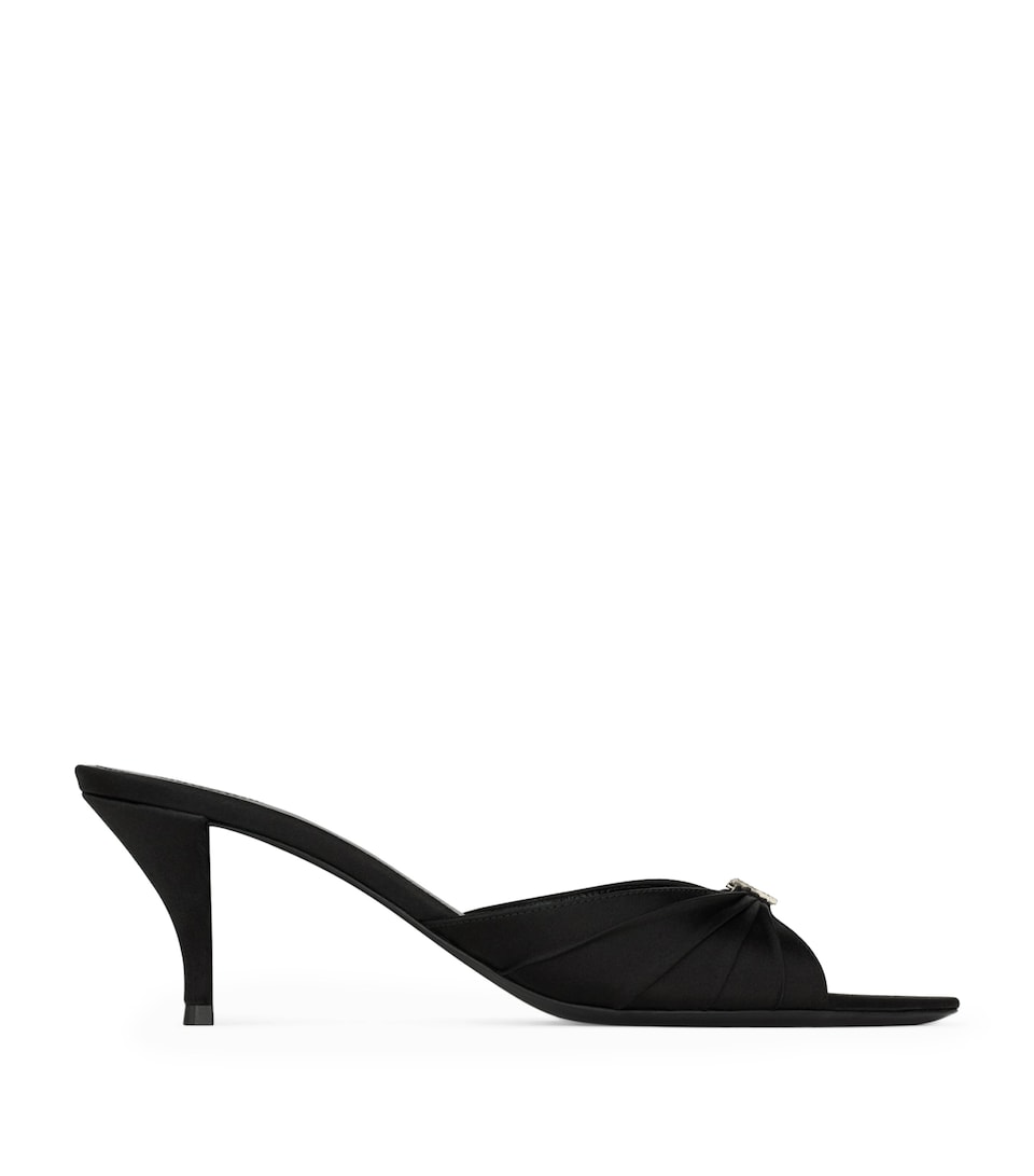 Satin Jerry Heeled Mules 60