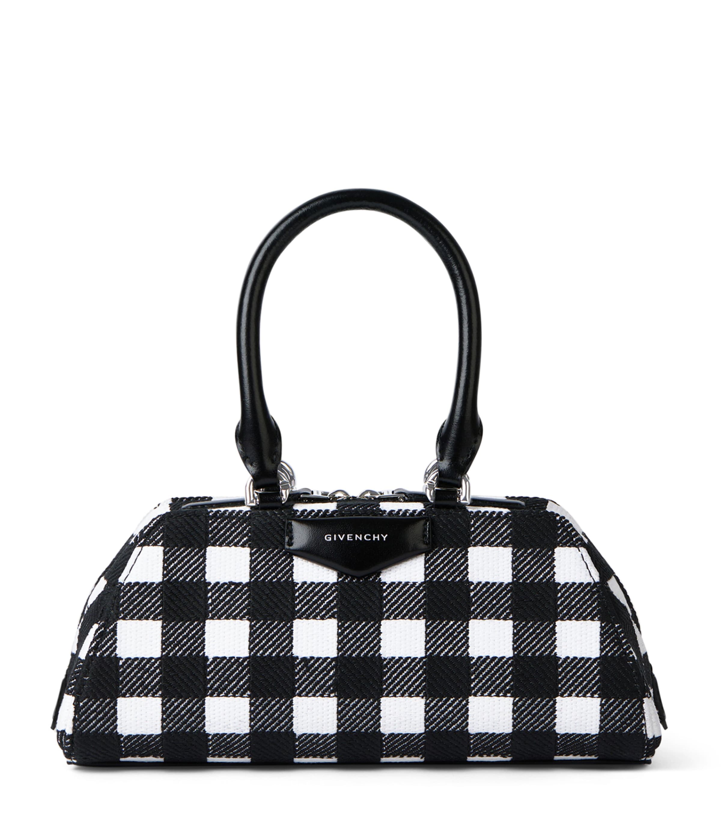 Givenchy Mini Check Antigona East-West Top-Handle Bag
